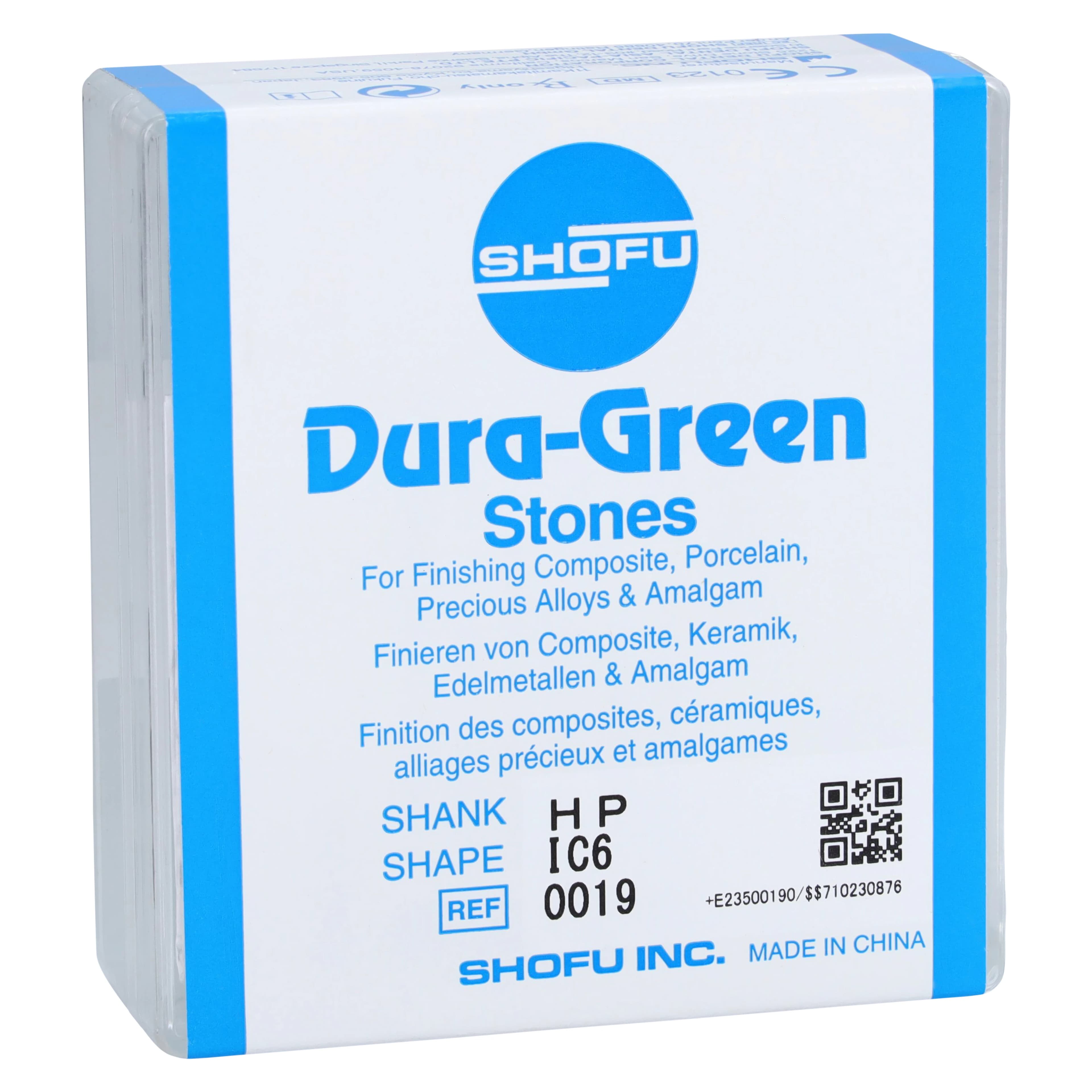 Dura-Green Stones, HP, Inverted Cone IC6, Green, Silicon Carbide, 12/Pk, 0019 - Dura-Green Stones - HP - IC6 - Image 1