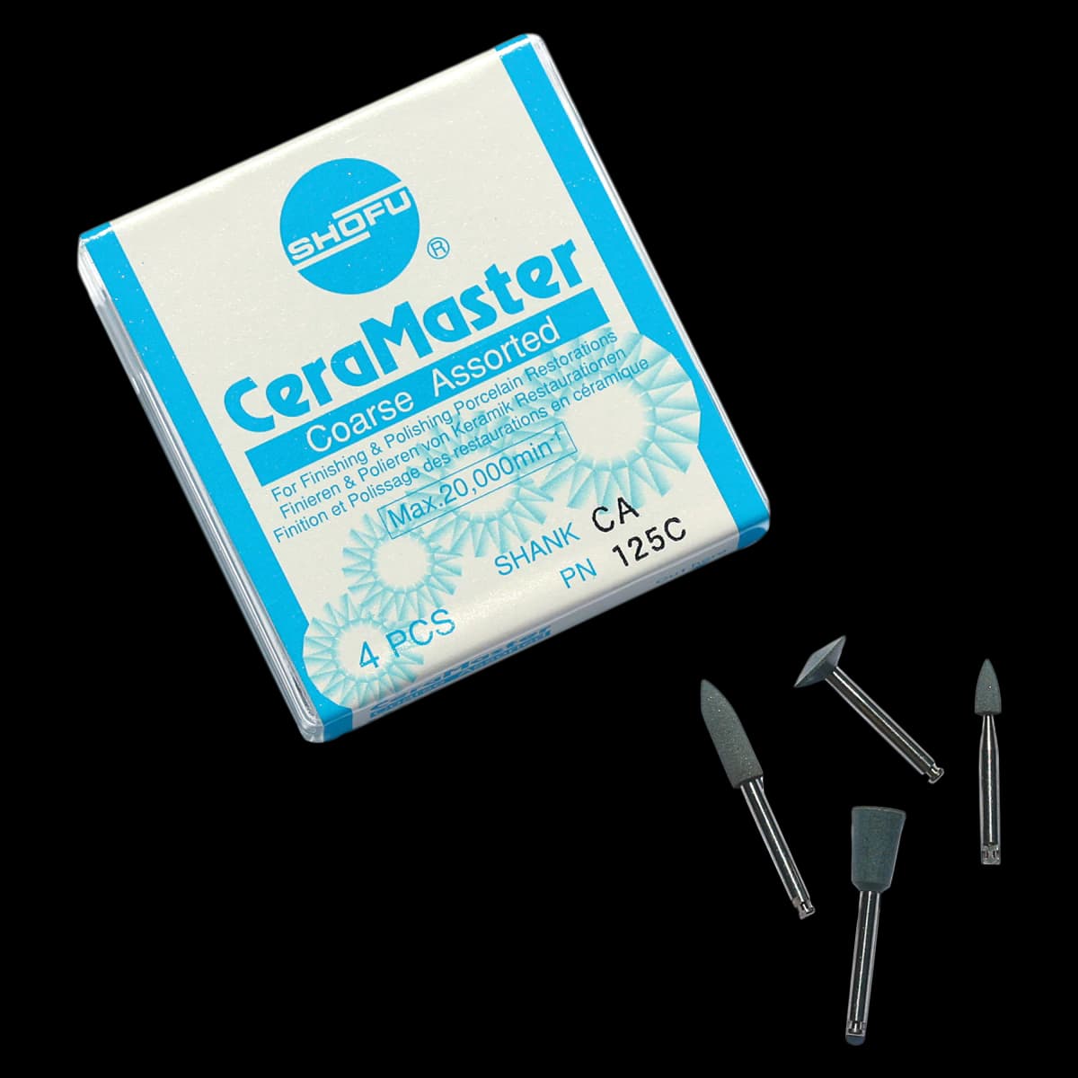 CeraMaster Coarse Diamond Polishing System, Assorted Kit, CA Shank, 125C - CeraMaster Polishing System, Assorted Kit, CA, Coarse, 125C - Image 1