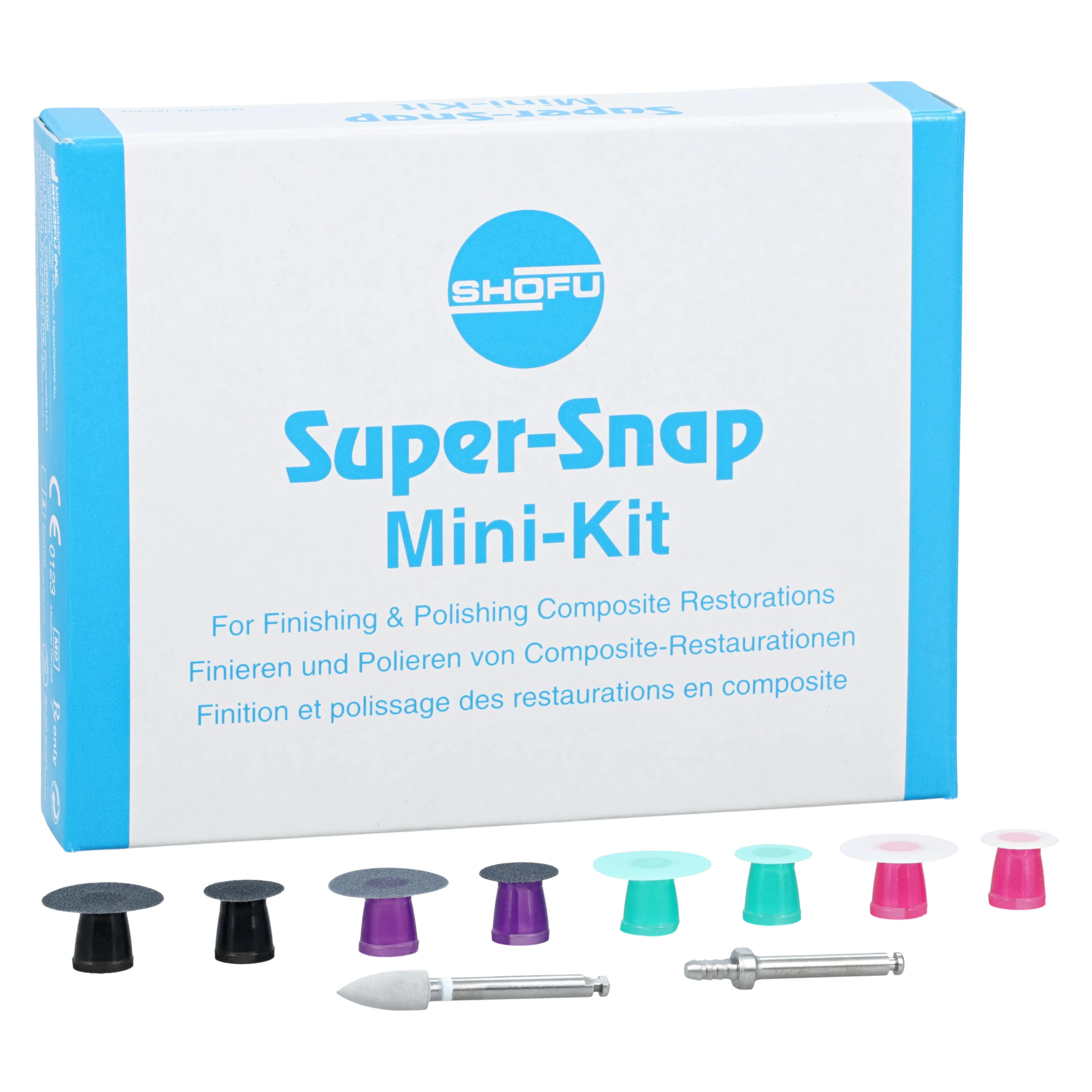 Super-Snap Buff Disk Mini Rainbow Technique Kit, CA Shank, Assorted, 32 Standard + 16 Mini Disks, 0505 - Super-Snap Disks, CA, Mini Rainbow Technique Kit, Assorted, 12/Pk, 0505 - Image 1