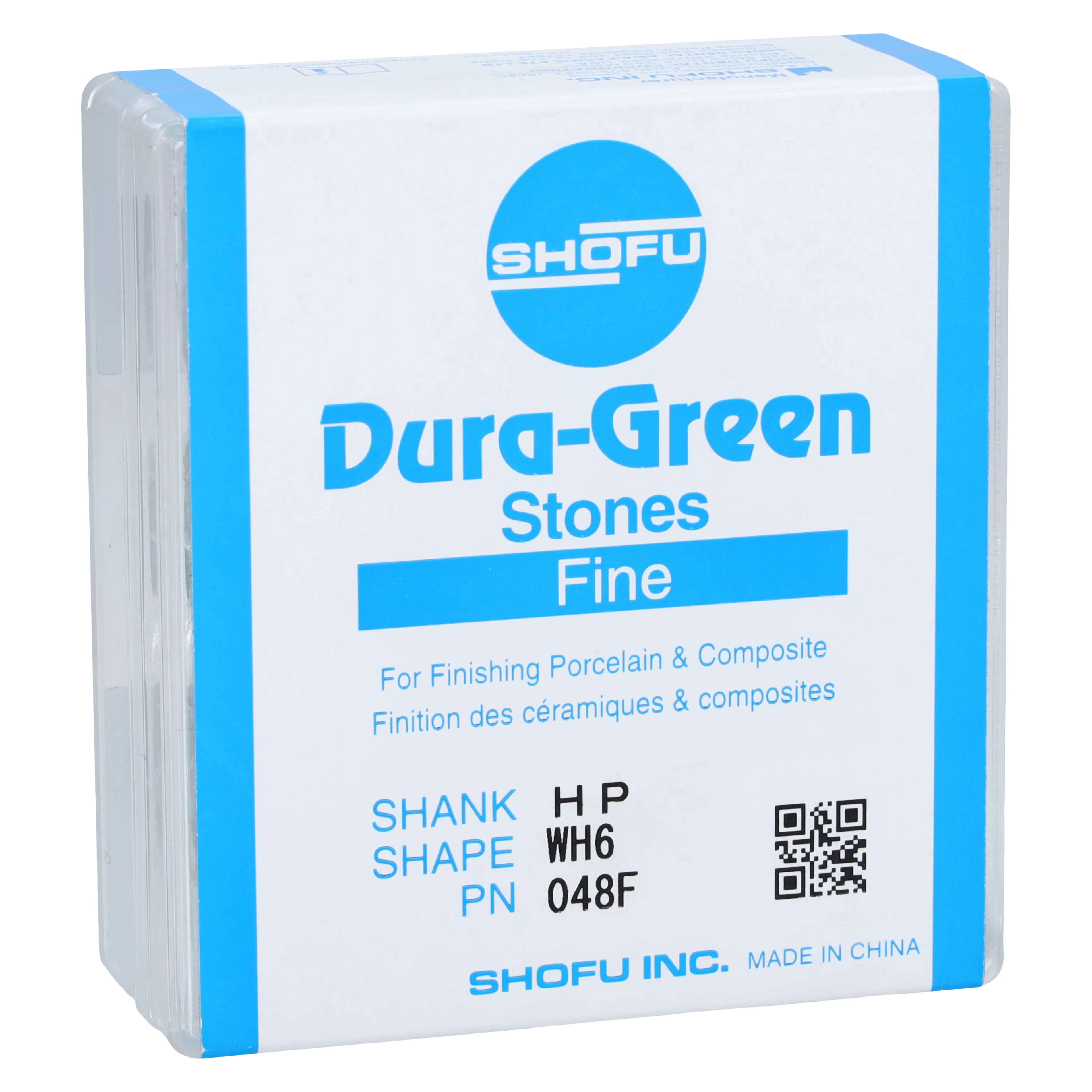 Shofu Dura-Green Stones, HP Fine, Wheel WH6, ISO #130, Green, 12/Pk, 048F - Dura-Green Stones - HP Fine - WH6 - Image 1