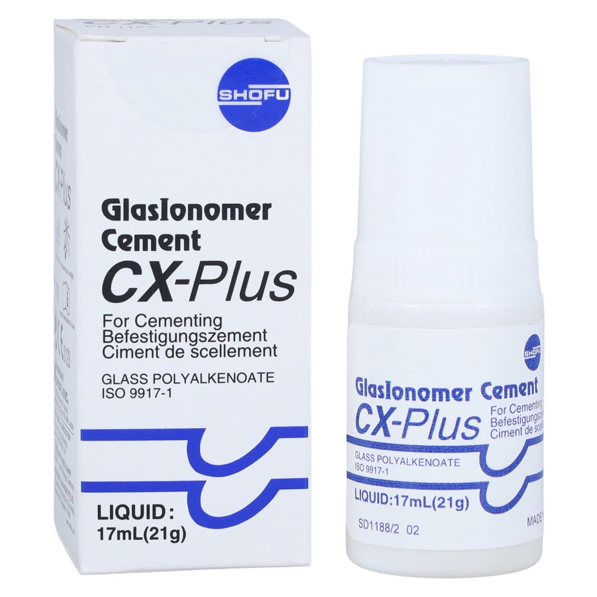 CX-Plus GlasIonomer Luting Cement, Liquid Refill, 17 ml Bottle, 1/Pk, 1168 - CX-Plus Glaslonomer Cement, Liquid, 17 ml/Bt, 1/Pk, 1168 - Image 1