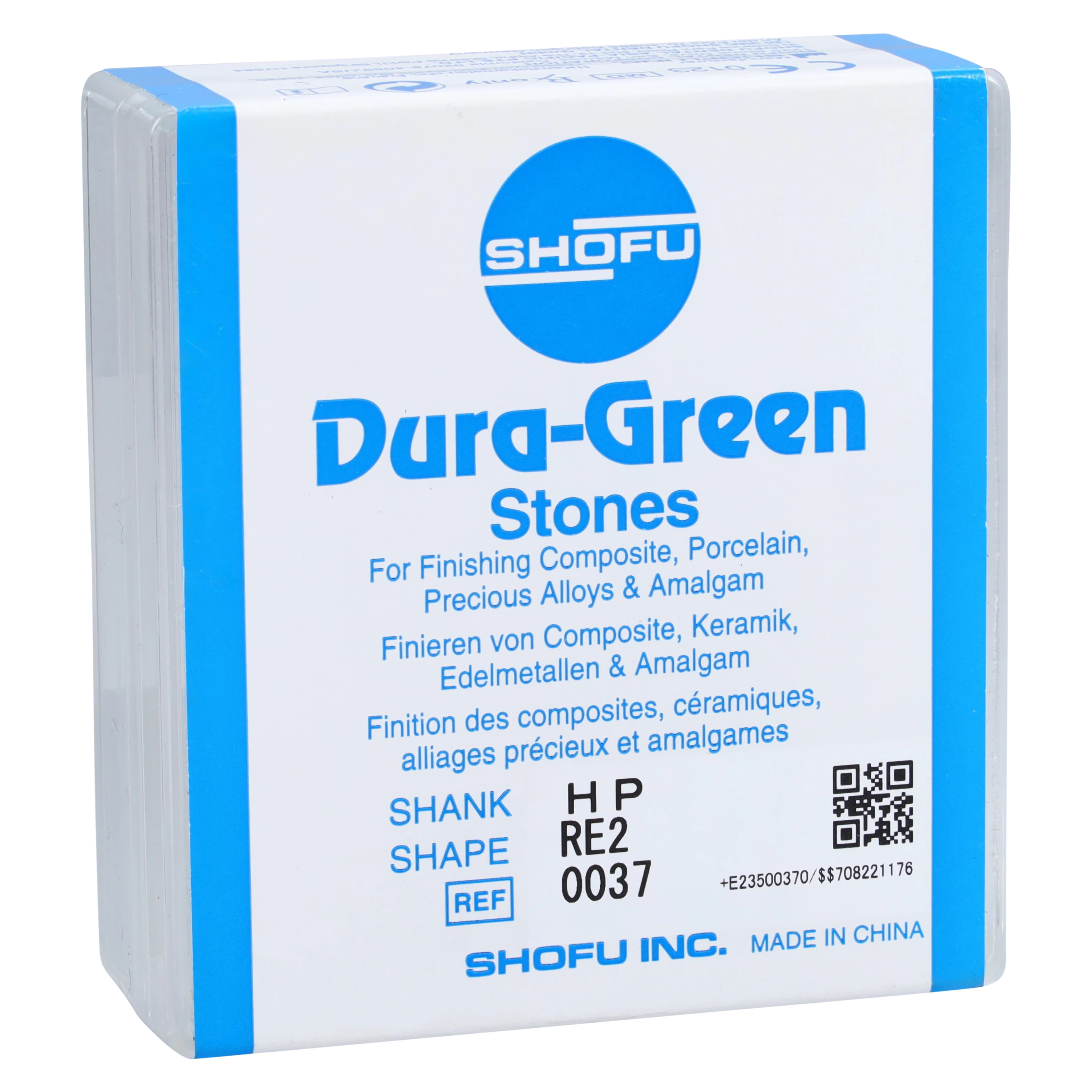 Dura-Green Stones, HP, Round Edge Wheel RE2, ISO #062, Green, 12/Pkg, 0037 - Dura-Green Stones - HP - RE2 - Image 1