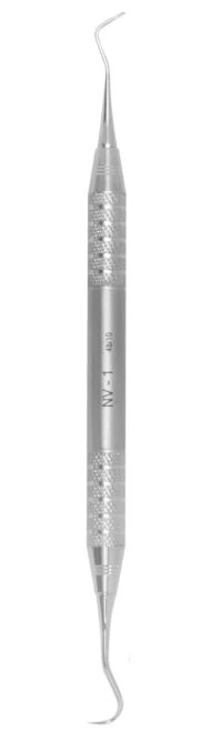 A. Titan Instruments NV 1 Stainless Steel Anterior Lingual Scaler, Double Ended, #6 D-Lite Handle, 1/Pk - A. Titan Instruments NV 1 Stainless Steel Anterior lingual Scaler, Periodontal, 1/Pk - Image 1