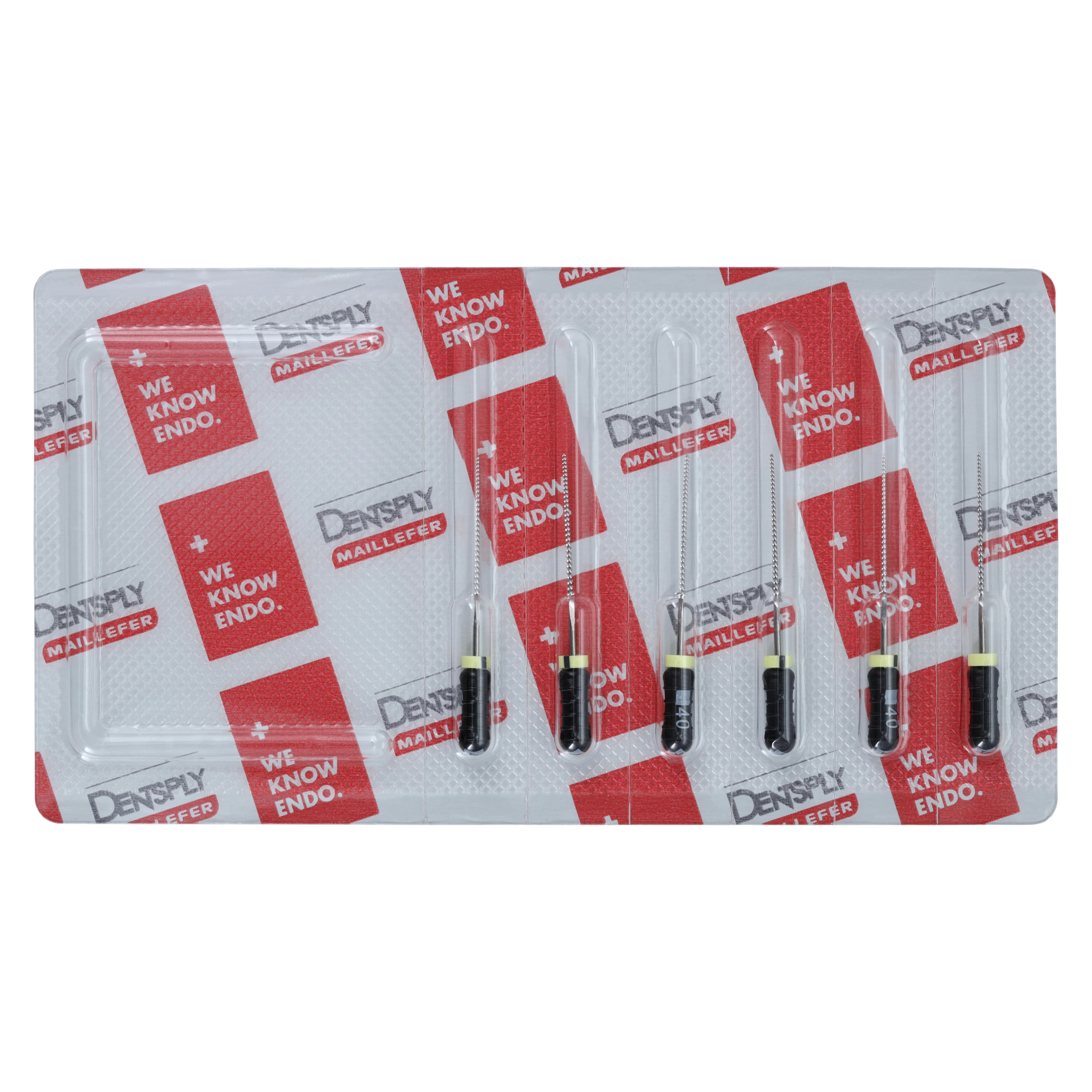 Dentsply Sirona Maillefer READYSTEEL FlexoFile #40 (Black) 25mm Stainless Steel Hand File, Sterile, 6/Pk, 6834025 - #40 Black READYSTEEL FlexoFile 25mm Pack of 6 - Image 1