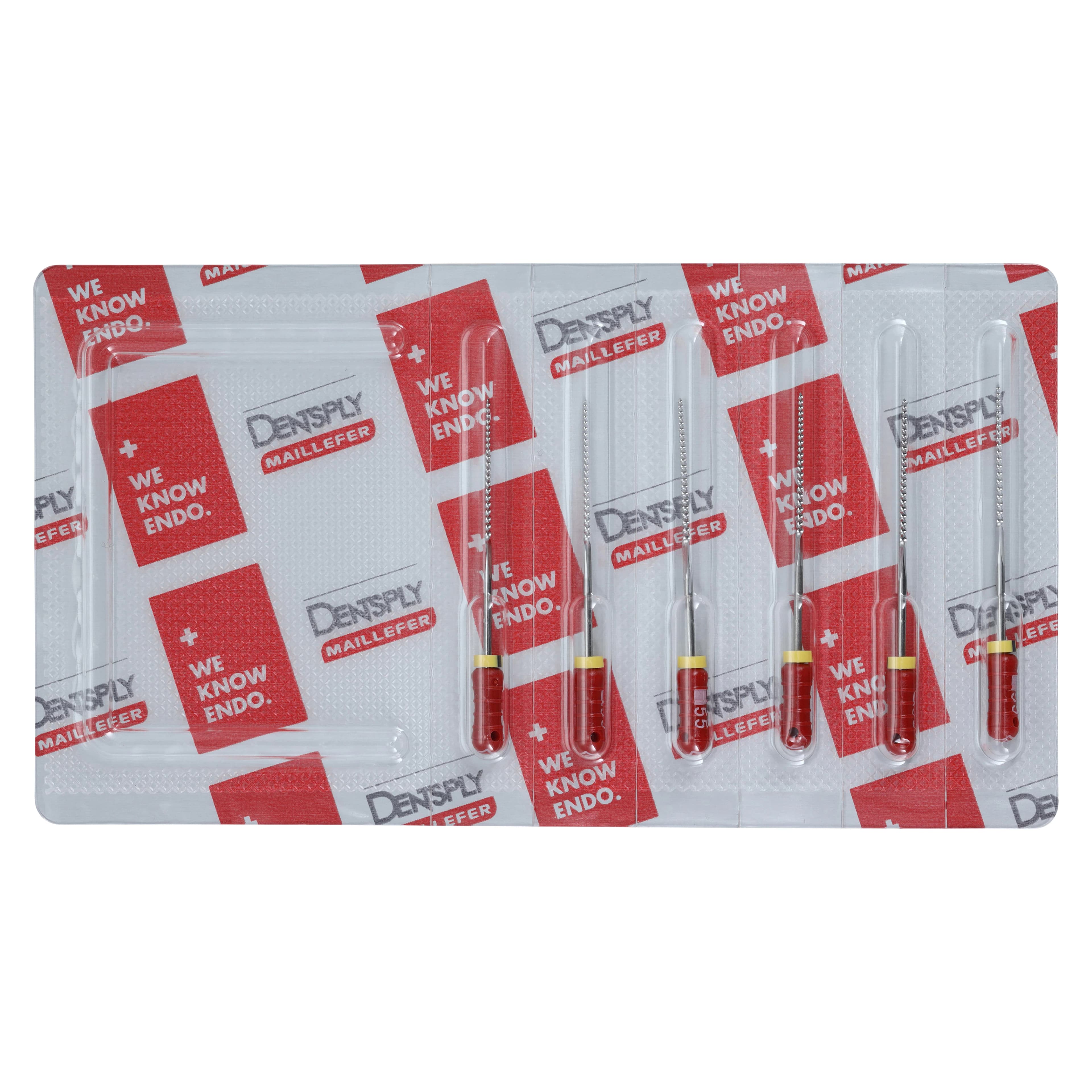 Dentsply Maillefer READYSTEEL K-File, Size #55, 31mm, Red, Sterile, 6/Pack, 6845531 - #55 Red READYSTEEL K-File 31mm Pack of 6 - Image 1