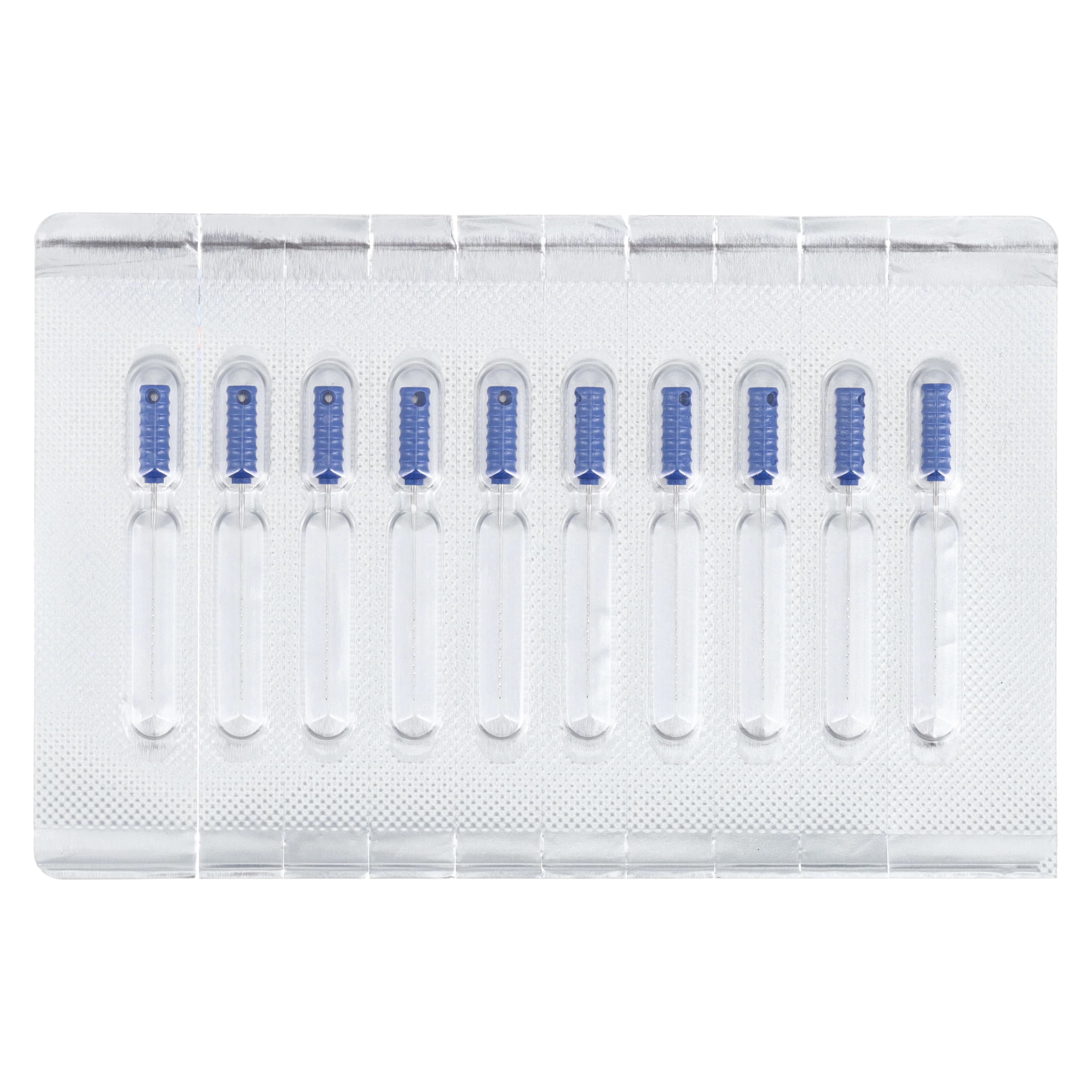 Dentsply Maillefer Barbed Broaches, Fine, Blue, 21mm, 10/Pk, 689553 - Barbed Broaches 21mm Fine 10/Pk - Image 1