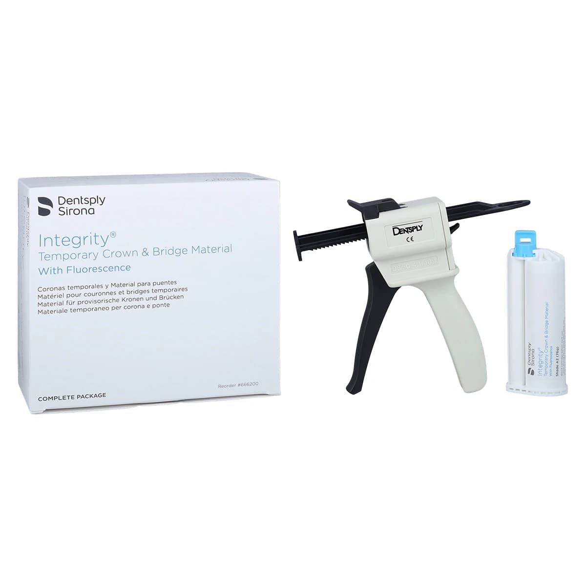 Integrity Temporary Crown & Bridge Material, Complete Cartridge Package, 76 g, Shade A2, 1/Pk, 666200 - Integrity Temporary C&B Material, Complete Cartridge Package, 76 g, A2, 1/Pk, 666200 - Image 1