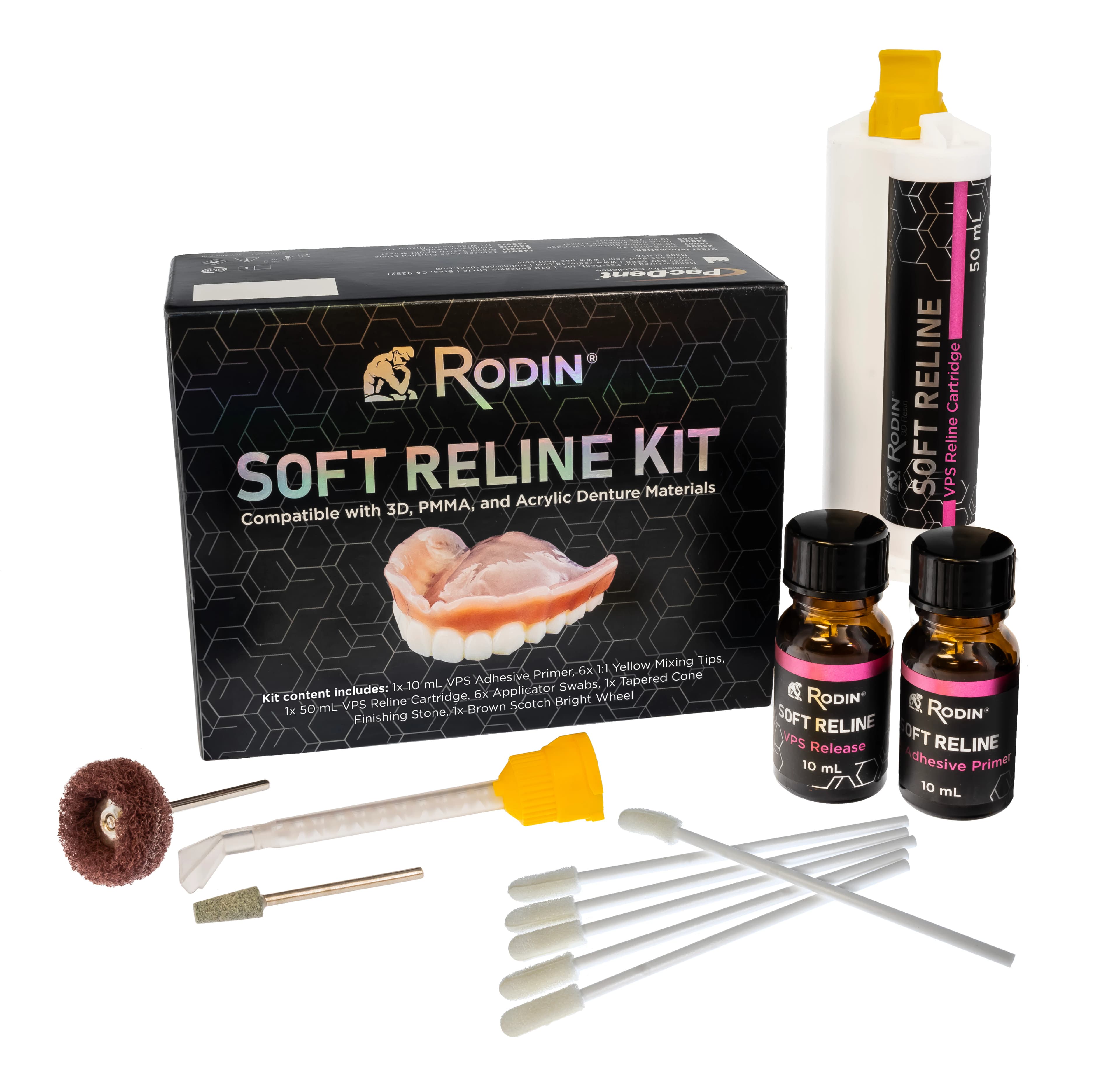 Rodin® Soft Reline Kit, 50 mL Silicone Cartridge, 24006 - Rodin® Soft Reline Kit - Image 1
