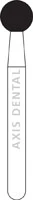NTI® FG Diamond Bur, Super Coarse, Round, #801-029 (SC801-029), 2.9 mm, Black, 5/Pkg - NTI® FG Diamonds - Super Coarse - #801-029 (2.9) - Image 1