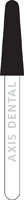 NTI® FG Diamond Bur, Super Coarse, Round End Taper, Short Shank, #856-025, 2.5 mm Head, 8.0 mm Length, 5/Pkg, SC856-025M - NTI® FG Diamonds - Super Coarse - #856-025 (8.0) SS - Image 1