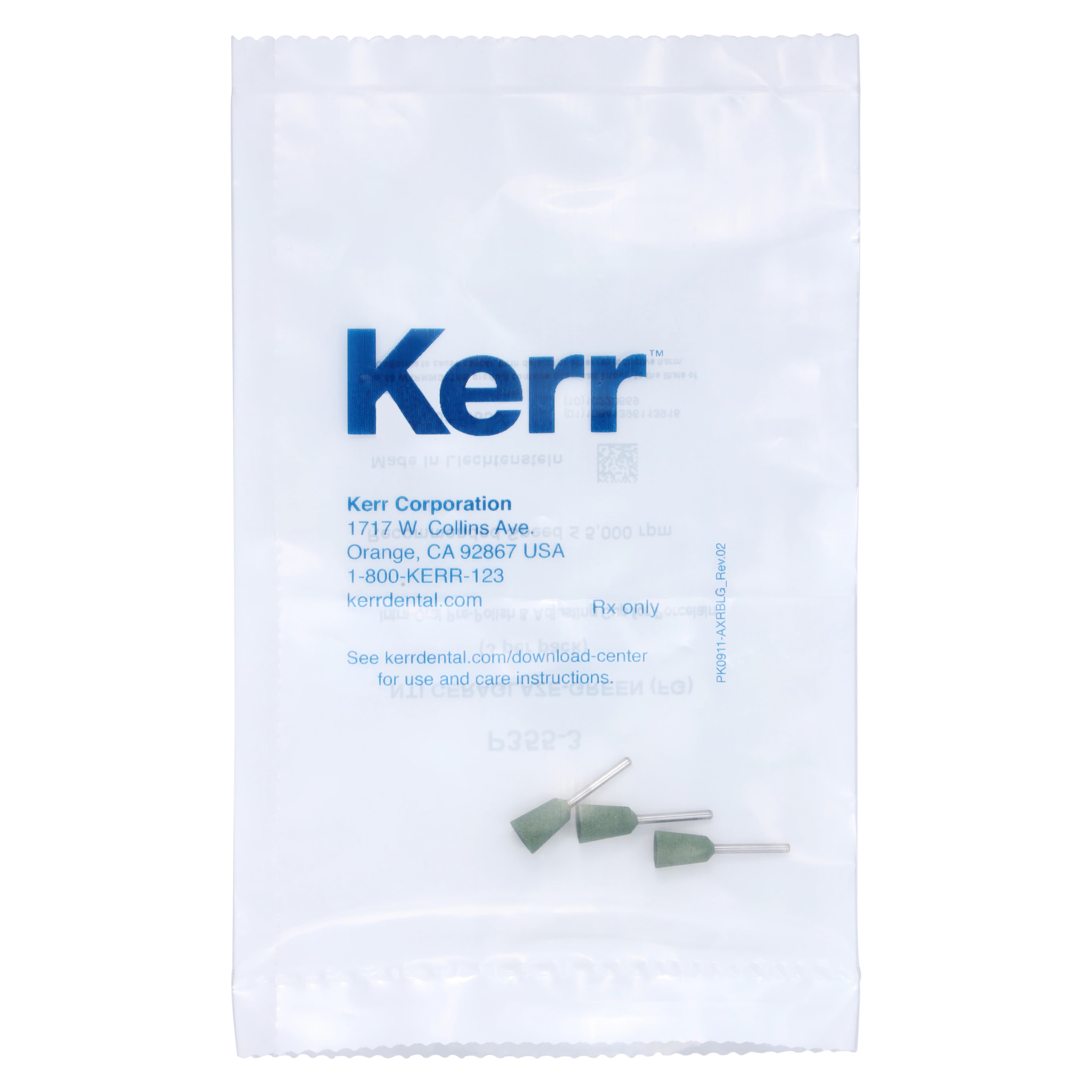 CeraGlaze Diamond-Impregnated Porcelain Polishing System, Green Coarse Pre-Polishing, FG Inverted Cone, 3/Pk, P355-3 - CeraGlaze® Polishing System - Coarse FG - Inverted Cone #60 - Image 1