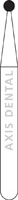 NTI Diamond Bur, FG, Round, #801, 1.0 mm, Medium Grit, Gray Ring, 5/Pk, M801-010 - NTI Diamond Burs, FG, Round, # 801, 1.0 mm, Medium, Clear, 5/Pk, M801-010 - Image 1