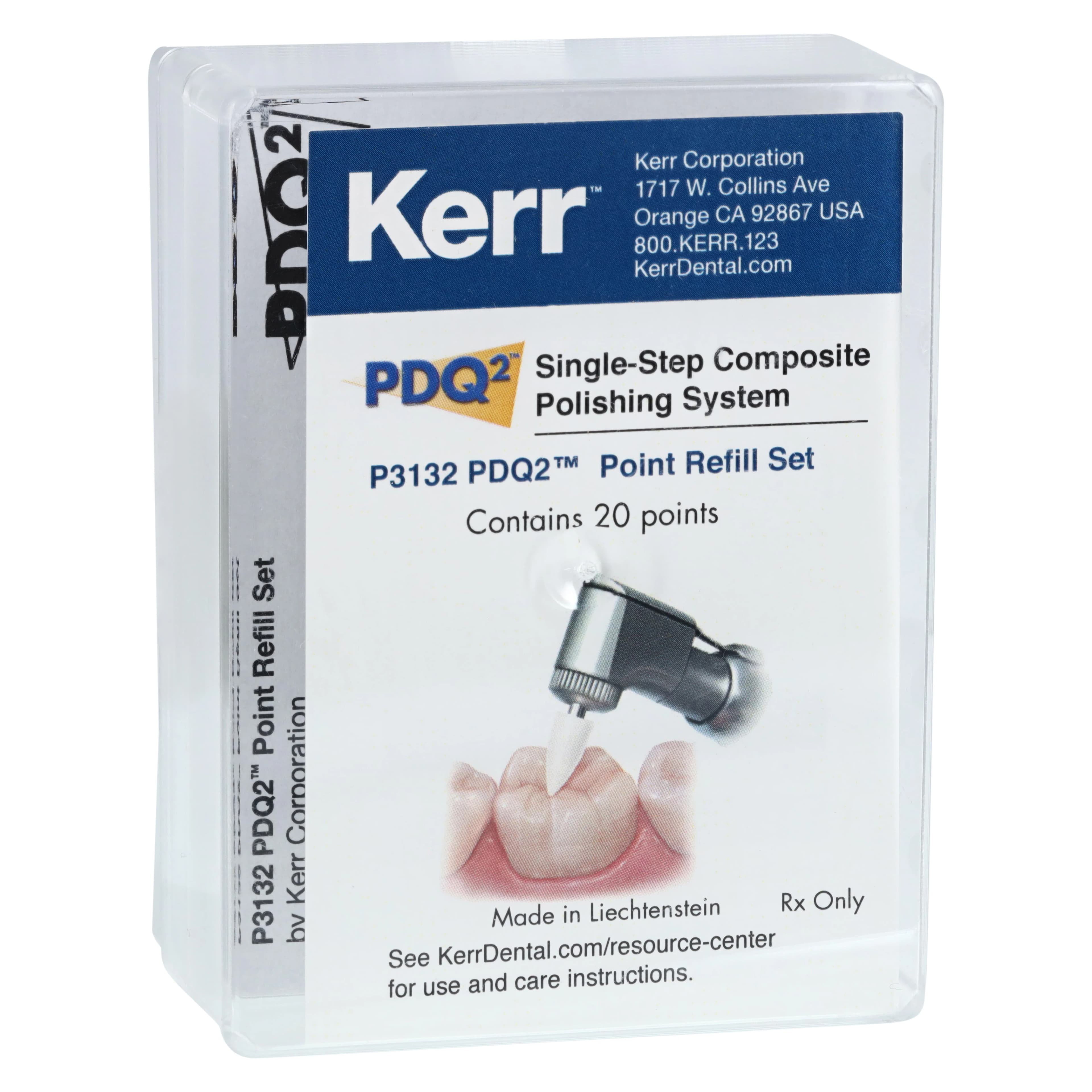 PDQ2 Single-Step Composite Polishing Refill, RA Shank, Point, Large, White, 20/Pk, P3132 - PDQ2 Composite Polishing Refills, RA, Point, # 050, 5 mm, White, 20/Pk, P3132 - Image 1