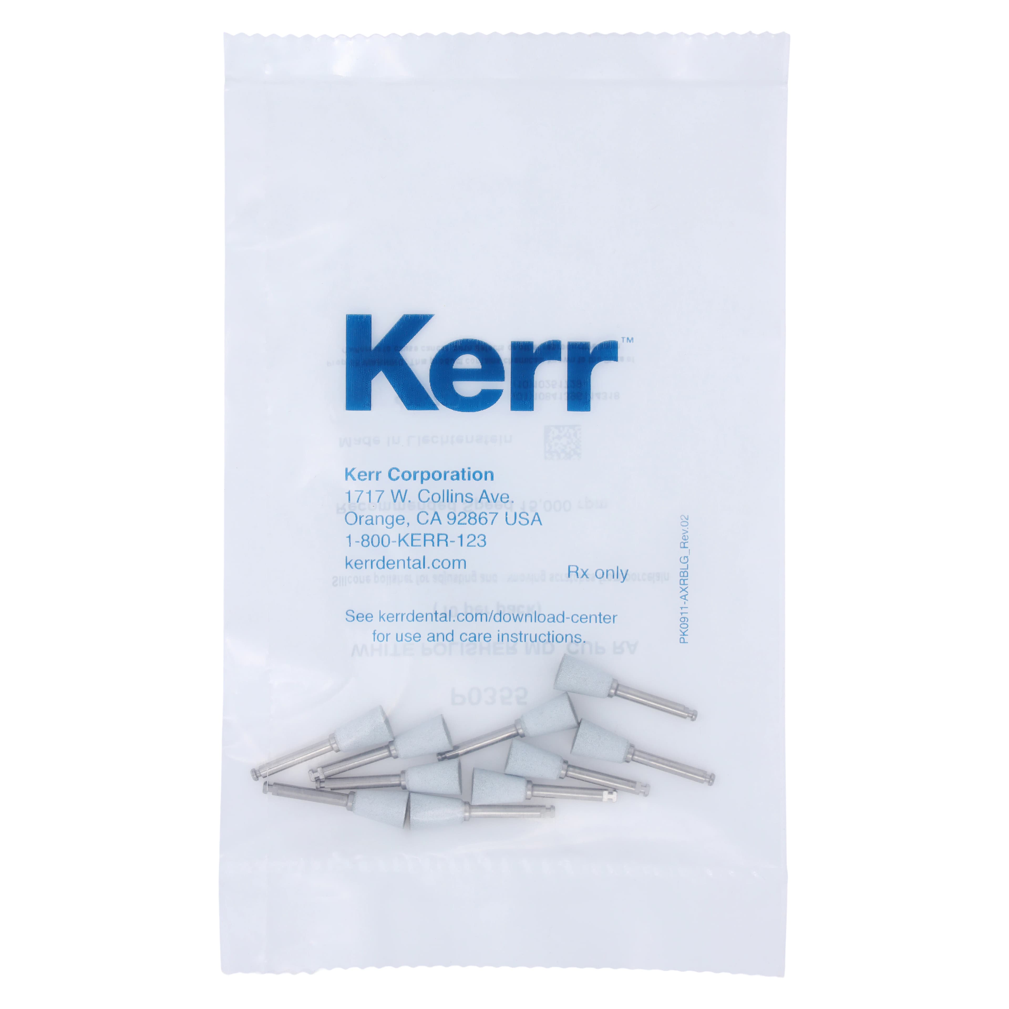 NTI Silicone Polishers, RA Latch, White Inverted Cone #60, 6 mm, 10/Pk, P0355 - NTI® Silicone Polishers - RA - White Inverted Cone #60 - Image 1