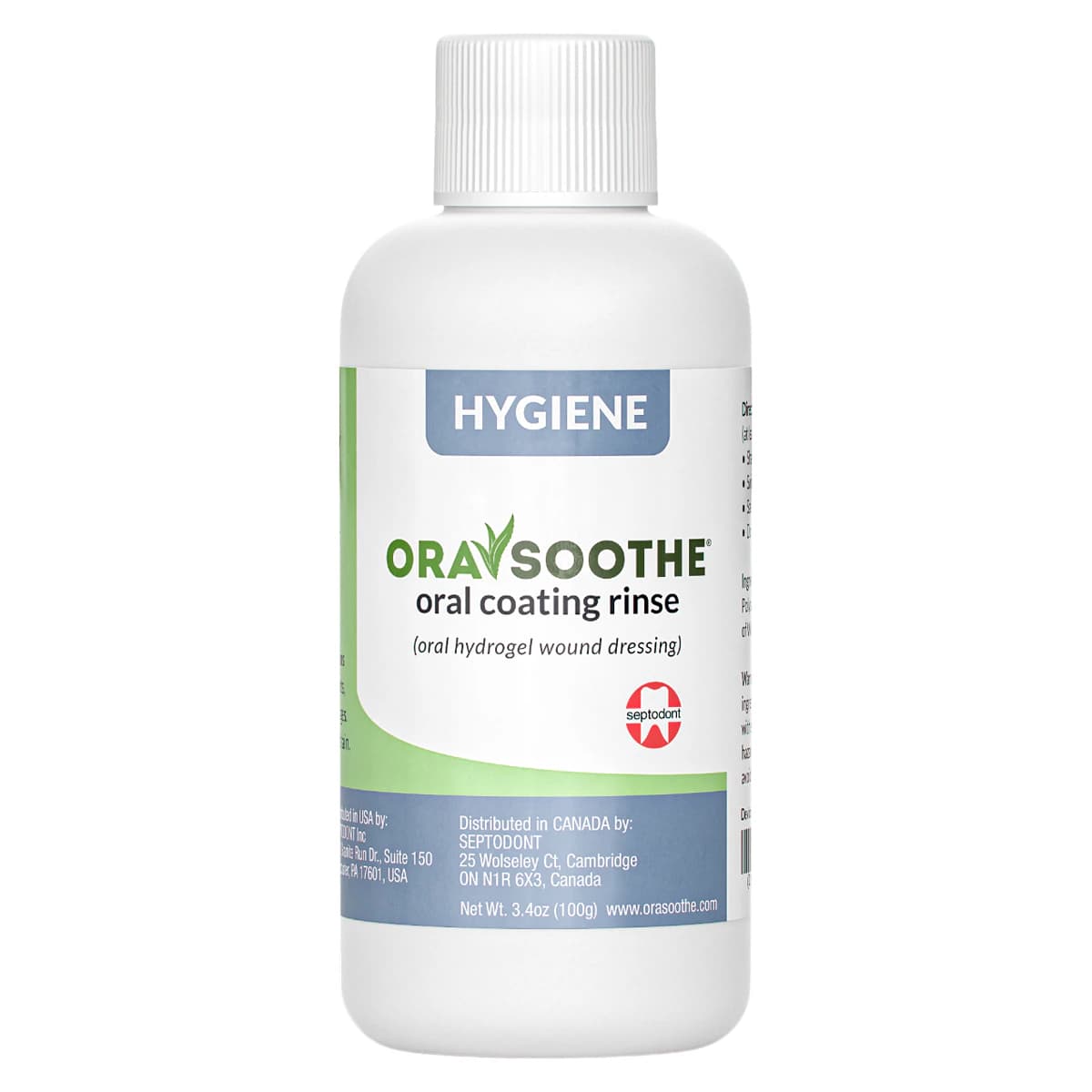 OraSoothe Oral Coating Rinse, Hygiene, 3.4 oz Bottle, 01S0630 - ORASOOTHE® Oral Coating Hygiene Rinse 3.4oz Bottle - Image 1