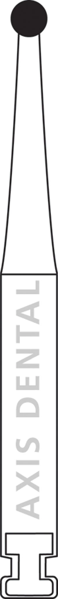 NTI 2-Piece Operative Carbide Burs, RA Right Angle Latch, Round #2, 1.0 mm Diameter, 100/Pkg, H2-RA100 - NTI® 2-Piece Operative Carbide Burs, RA - Round, # 2, 1.0 mm Diameter, 100/Pkg - Image 1
