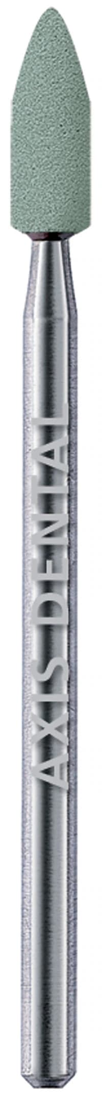 NTI Green Abrasive Small Flame HP Fine Mounted Stone, 7 mm Length, 2.5 mm Diameter, 12/Pkg, GF661-HP - NTI Green Abrasive Small Flame HP Pack of 12 - Image 1