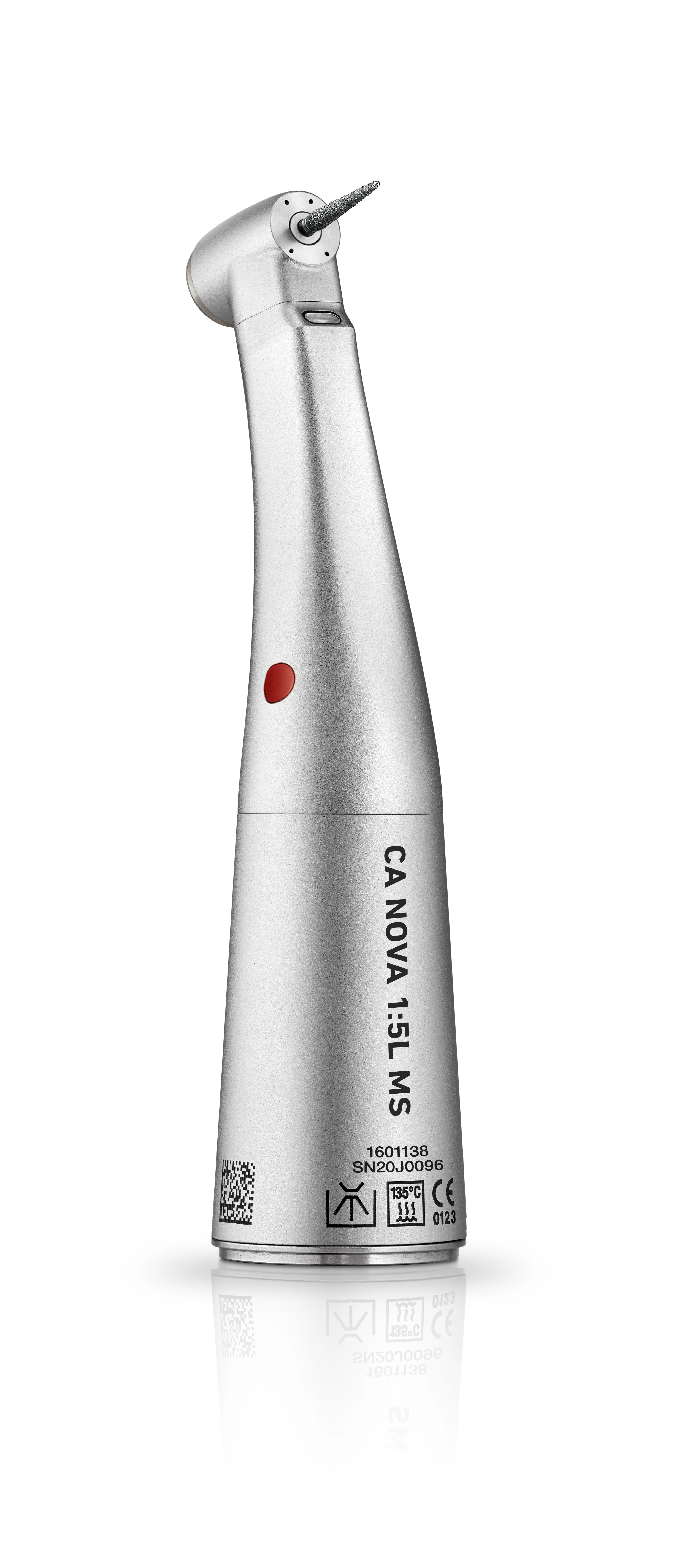 Bien-Air CA NOVA 1:5L Micro-Series Electric Contra-Angle Handpiece, Push-Button Autochuck, with Light, 1601138-001 - CA Nova Micro Series Handpiece, CA Nova Mirco Series Handpiece, 1601138-001 - Image 1