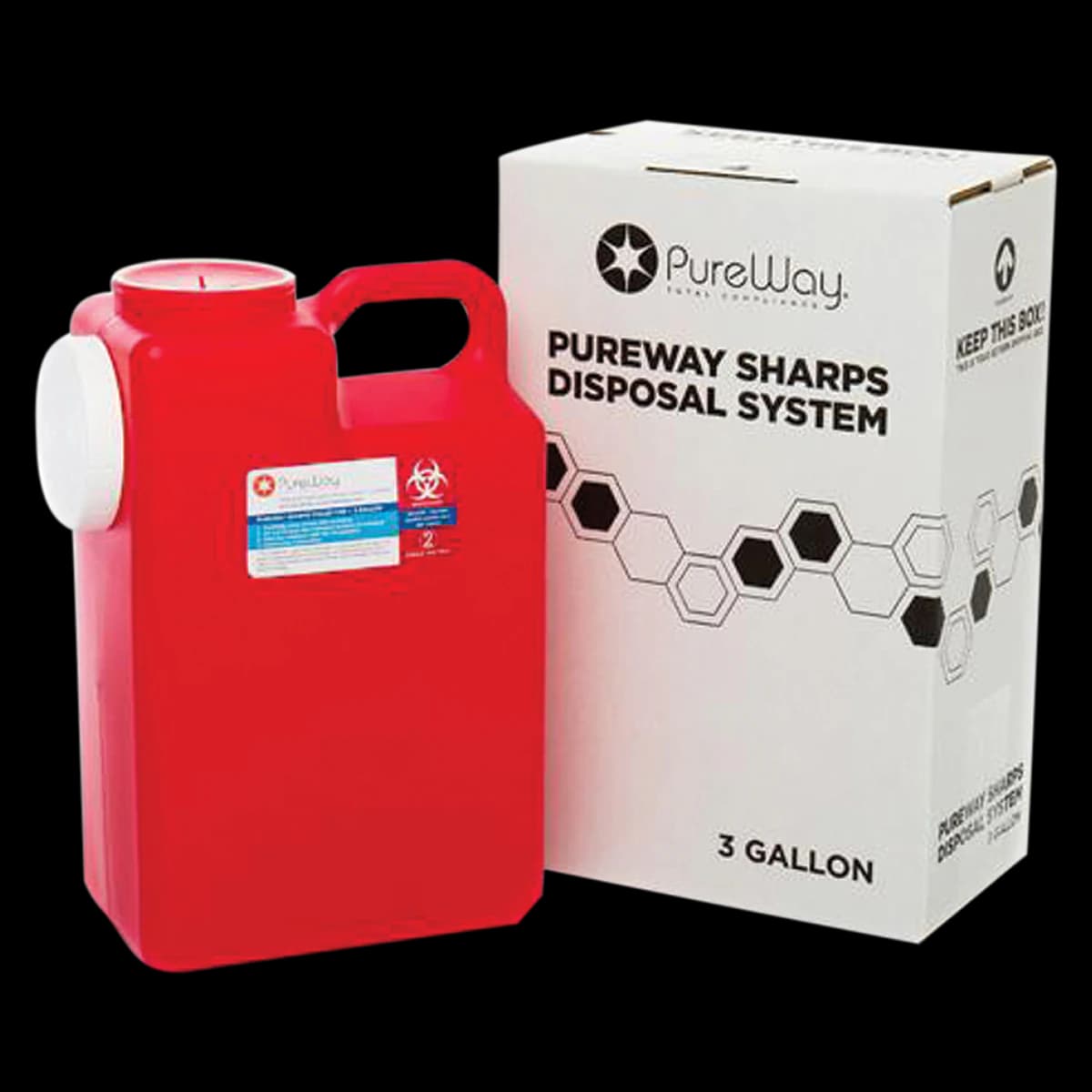 PureWay Sharps Single Systems - 3 Gallon Mailback Kit, 40003 - PureWay Sharps Single Systems - 3 Gallon - Image 1