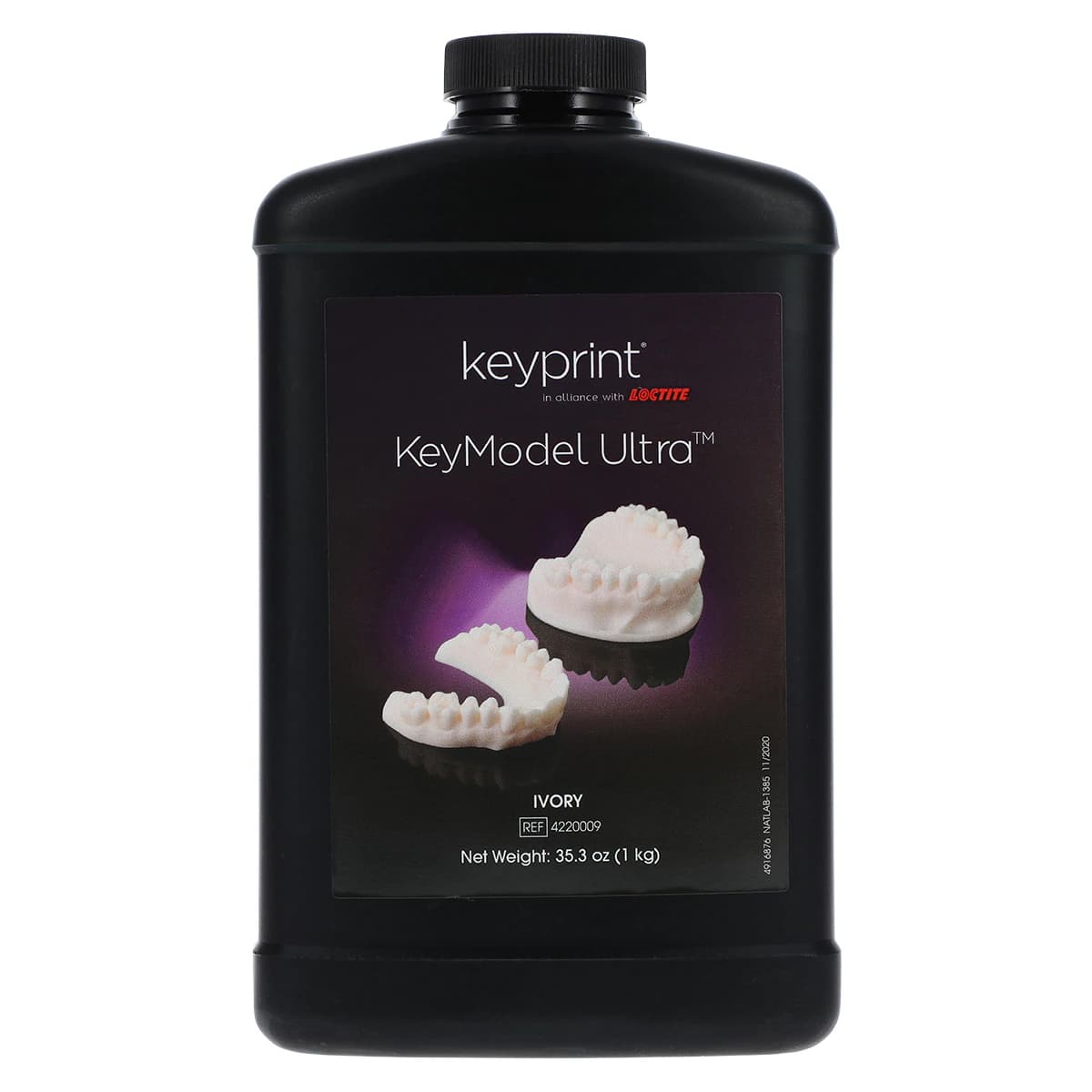 KeyModel Ultra 3D Printing Resin, Ivory, 1 kg (35.3 oz) Bottle - KeyModel Ultra™ - 35.3 oz - Ivory - Image 1