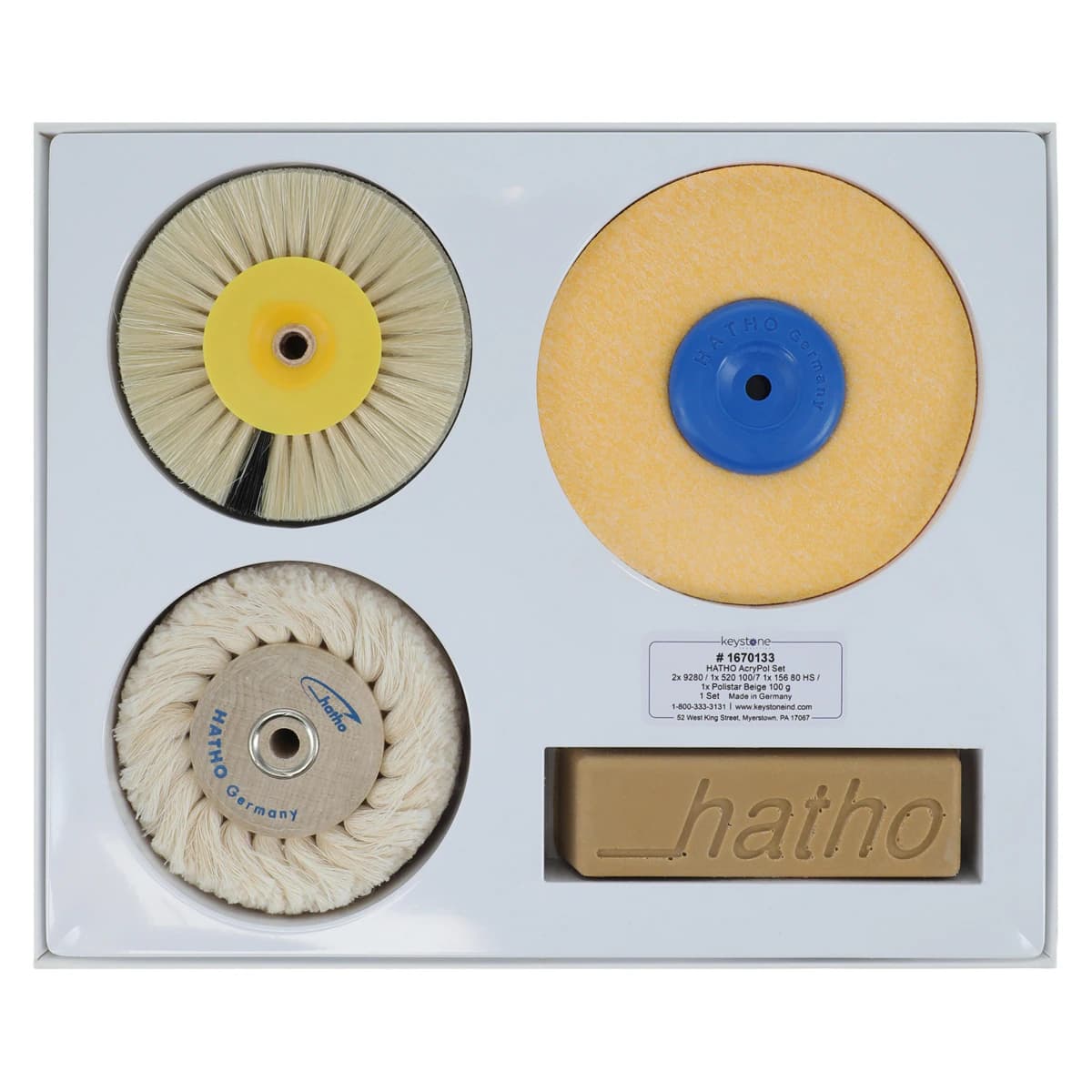 Hatho Acrypol Acrylic Polishing Set, Assorted, 1/Pk, 1670133 - Hatho Acrylic Polishing Set, Assorted, 1/Pk, 1670133 - Image 1