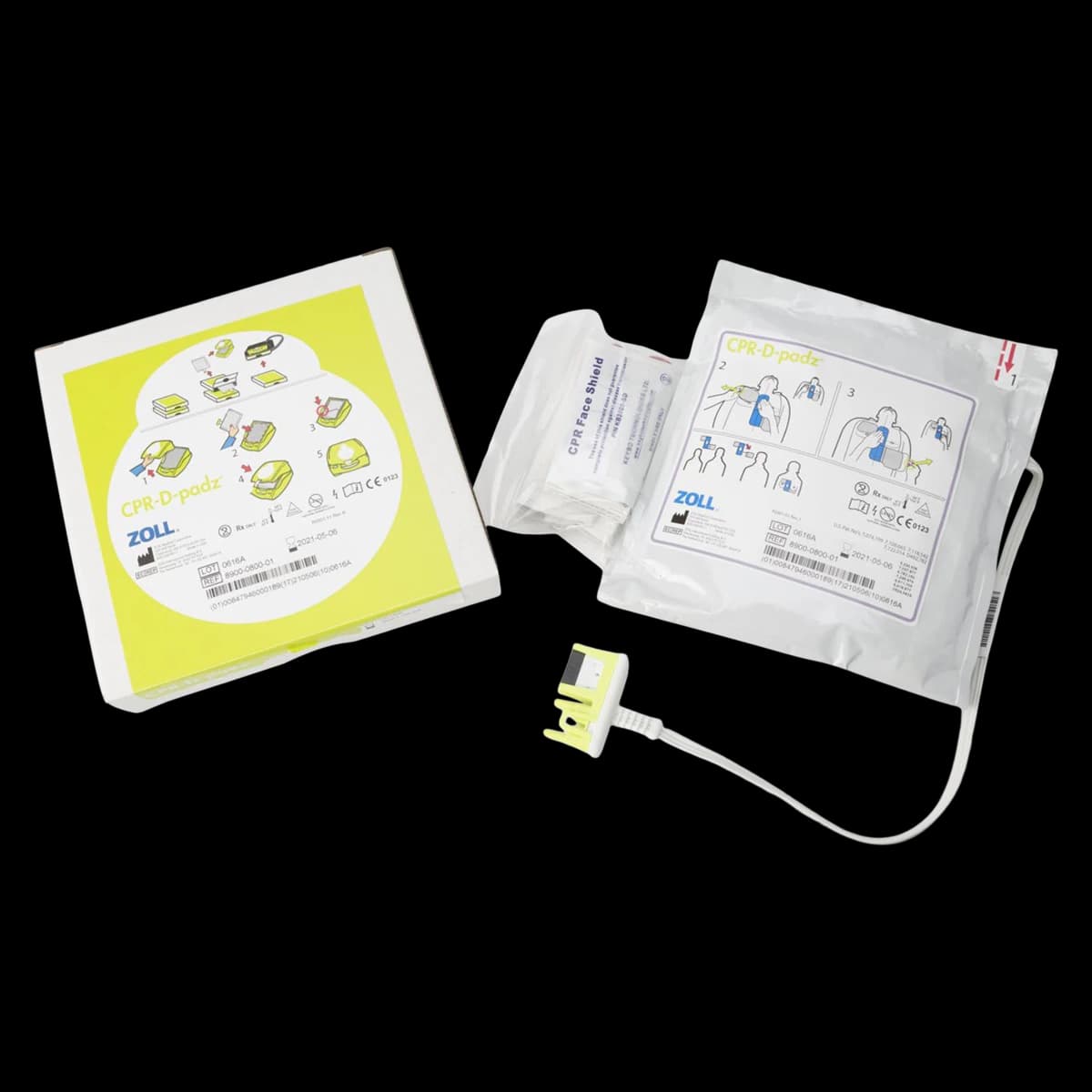 ZOLL CPR-D-padz One-Piece Adult Defibrillation & CPR Electrode Pad for AED Plus/AED Pro, 8900-0800-01, 1/Pkg - CPR-D-padz One-Piece Adult Electrode Pad For AED Plus/Pro - Image 1