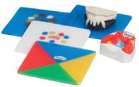Pro-Form Fun Guard Mouthguard Laminate, Red/Yellow/Blue/Green, Diagonal 5" x 5", .160" (4mm), 12/Box, 9600006 - Pro-Form® Mouthguard Laminates - Fun Guards - Diagonal 5"x 5" .160 (4mm) - Image 1