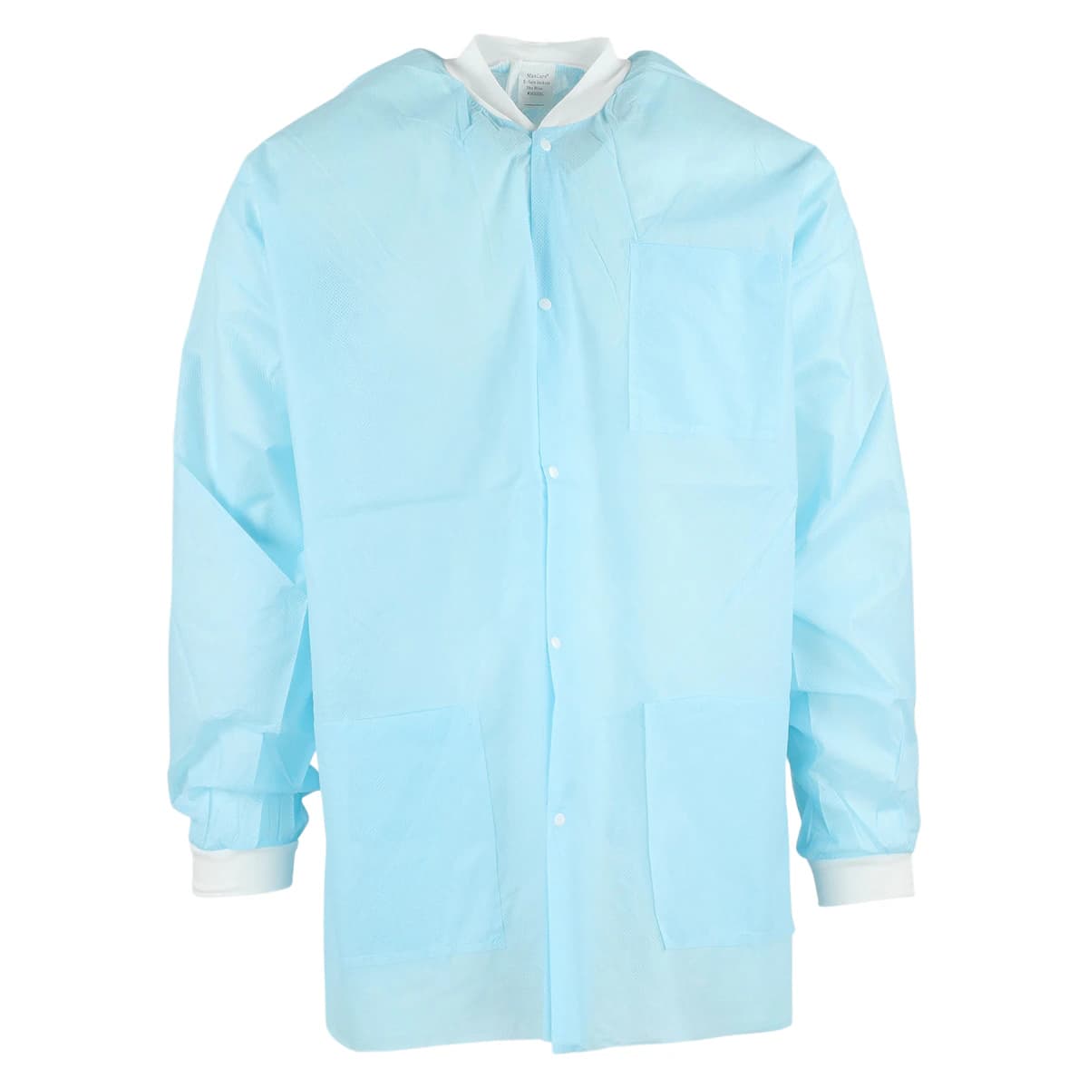 Extra-Safe Lab Jacket, Sky Blue, X-Large, AAMI Level 3, Latex-Free, Fluid Resistant, 10/Pk, 3630SBXL - Extra-Safe Sky Blue Lab Jacket X-Large Latex-Free Fluid Resistant AAMI Level 3 Pack of 10 - Image 1