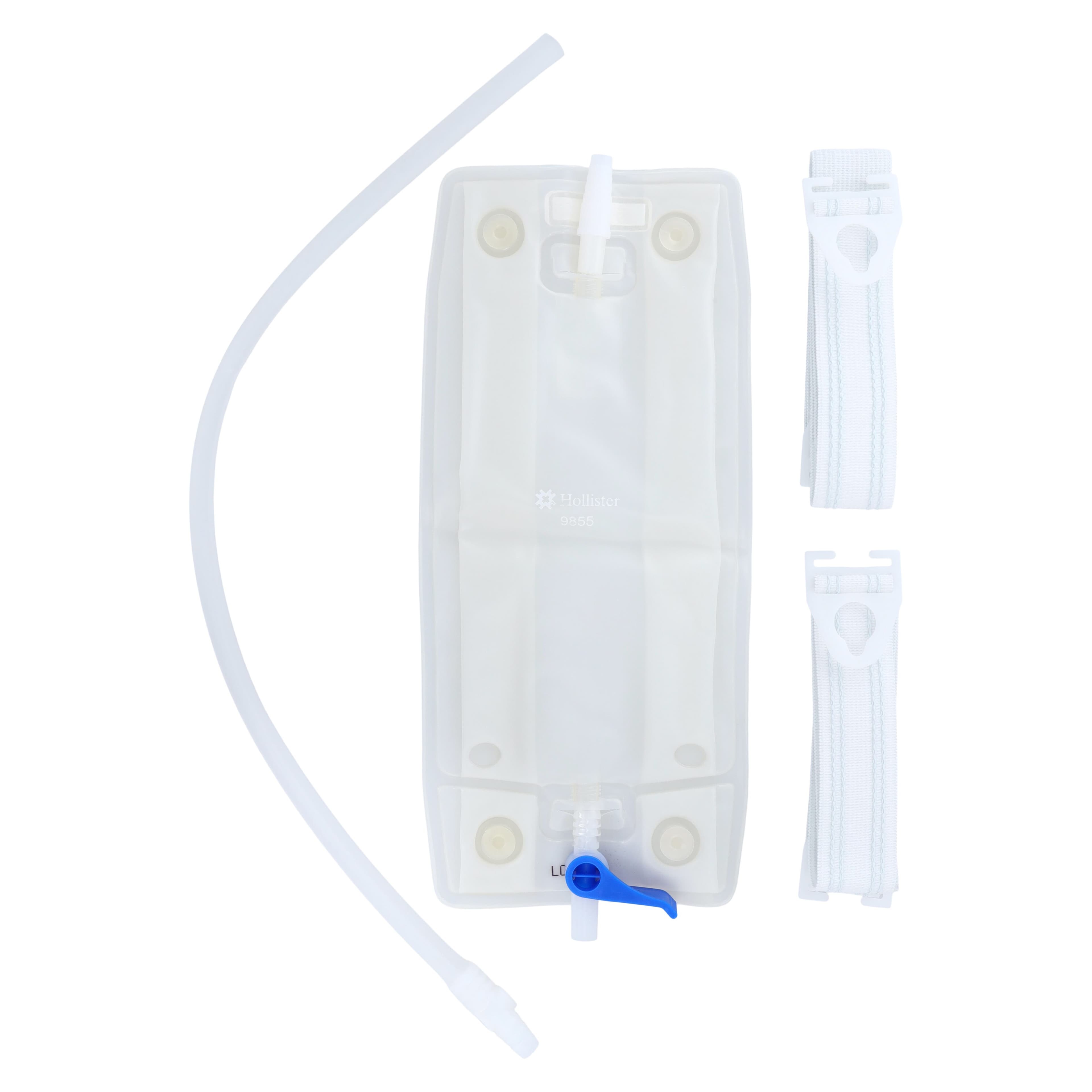 Hollister Urinary Leg Bag Combination Pack, 900 mL (30 oz), Disposable, Anti-Reflux Valve, Large, #9655 - Urinary Leg Bag Combinati - Image 1