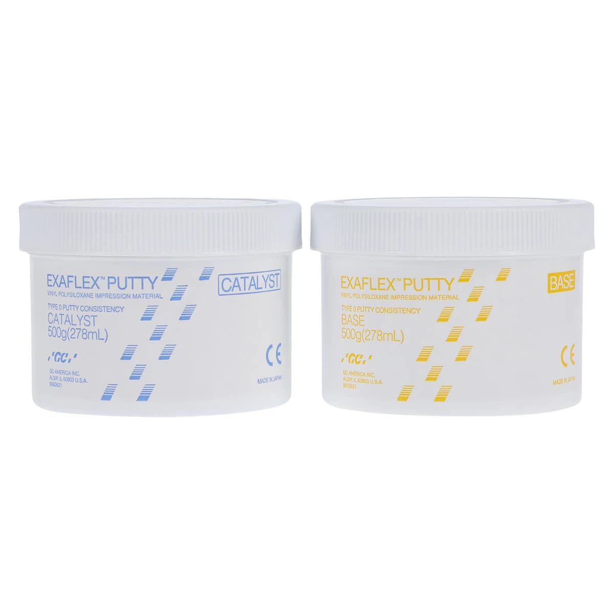 EXAFLEX® Putty VPS Impression Material, Putty Clinic Package, 5 x 500 g Base + 5 x 500 g Catalyst, 138305 - EXAFLEX® Putty VPS 500gm Clinic Package Pack of 5 - Image 1