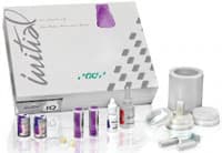 GC Initial IQ One Body Press-over-Metal Set, Feldspar-Based Pressable Ceramic System, Includes Fluo Crystals, Effect & Correction Ingots, Modeling Liquid, Ring Base and 10 Press Plungers - GC Initial IQ POM Set - One Body, Press-over Metal Set. Contains: Fluo - Image 1