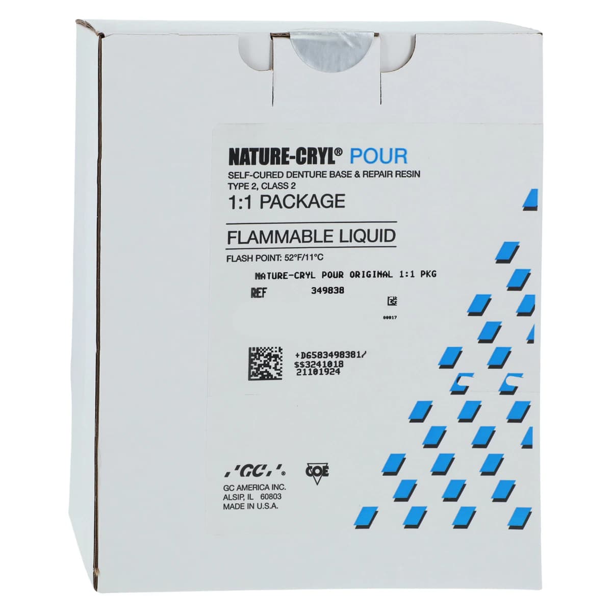 GC America Nature-Cryl Pour Original 1:1 Package, 1 lb Powder & 300 mL Liquid, 349838 - GC America - NATURE-CRYL POUR 1:1 Packages - Original - Image 1