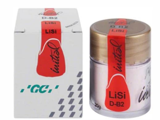 GC Initial LiSi Dentin Veneering Ceramic, D-B2, 20g - GC America - Initial LiSi Dentin - D-B2, 20g, - Image 1
