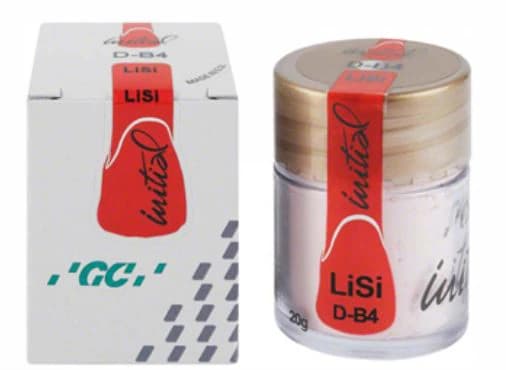GC Initial LiSi Dentin Veneering Ceramic, D-B4, 20g - GC America - Initial LiSi Dentin - D-B4, 20g, - Image 1
