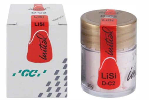 GC Initial LiSi Dentin Veneering Ceramic, D-C2, 20g - GC America - Initial LiSi Dentin - D-C2, 20g, - Image 1