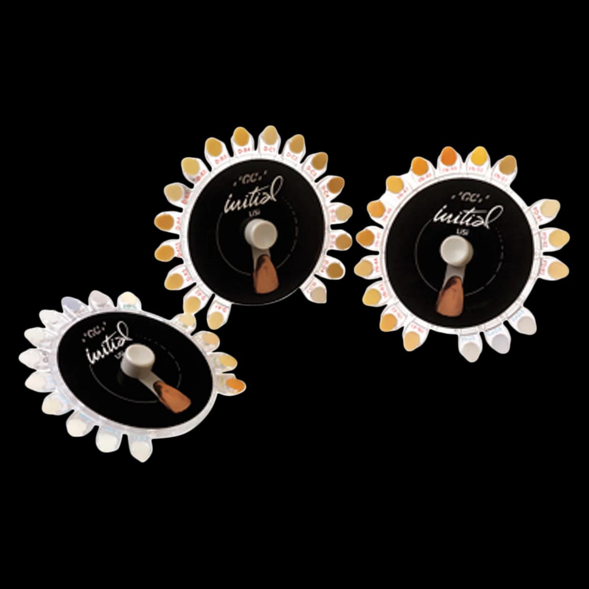 GC Initial LiSi Shade Guide, Disc, 3/Pk - *GC Initial LiSi Shade Guide 3pcs (disc) - Image 1