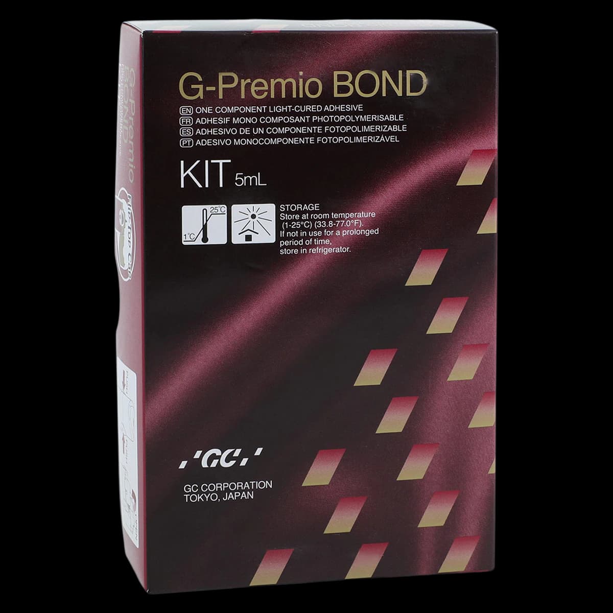G-Premio Bond Universal Dental Adhesive Kit, 5 mL Bottle with 50 Disposable Applicators and 20 Dispensing Trays, 012691 - G-Premio Bond Kit 5mL w/ 50 Brushes & 20 Trays - Image 1