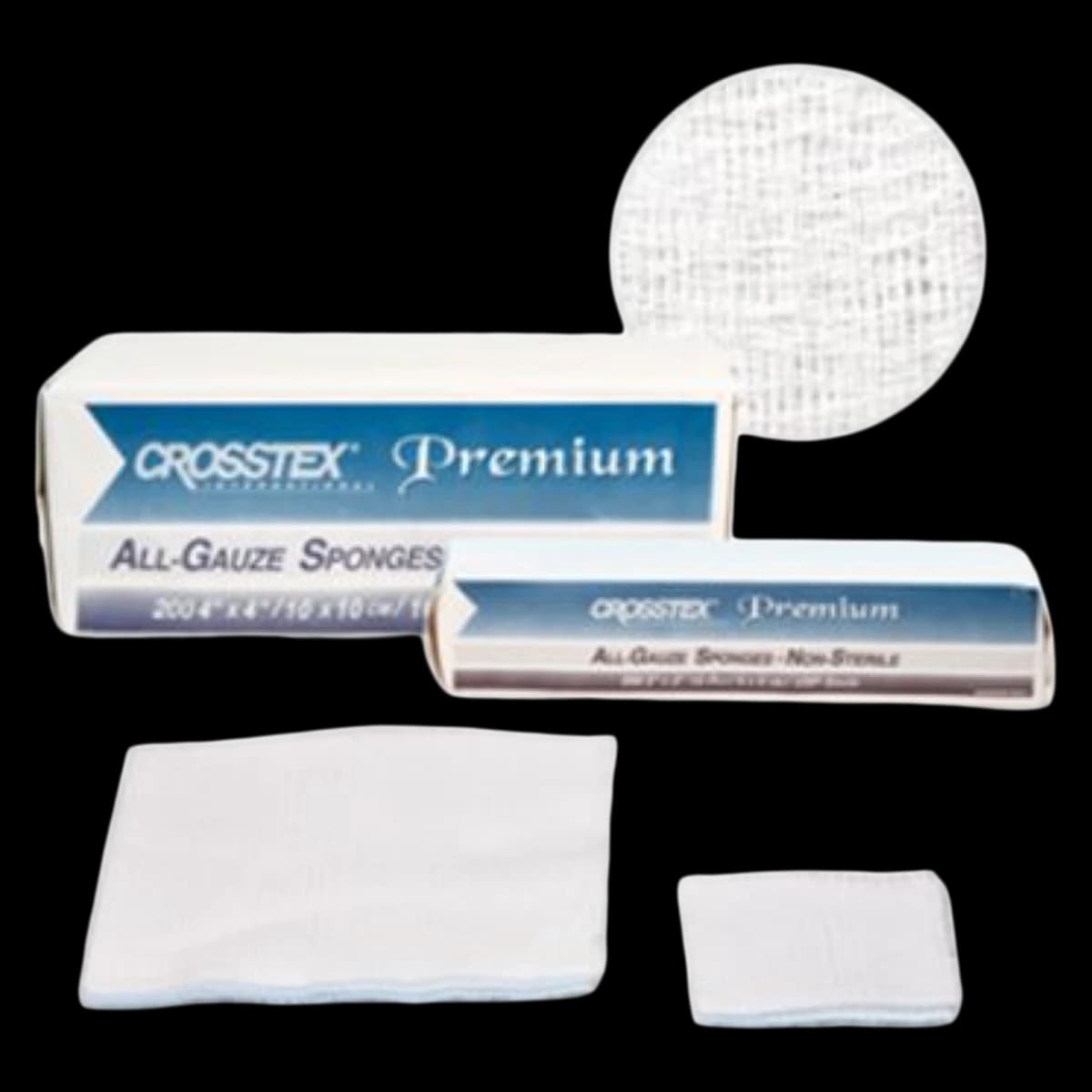 Crosstex All-Gauze Premium Non-Sterile Sponges, 3" x 3", 8-Ply, 4000/Case, ENC38 - All-Gauze Sponges Premium N/S 3x3 8-Ply 4000/Case - Image 1