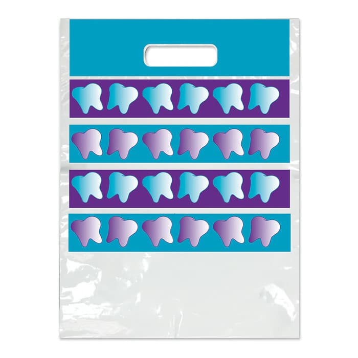Sherman Specialty Scatter Bags, Purple/Blue Tooth Design, 7½" x 9", 100/Pkg, SBG69 - Specialty Scatter Bags, Purple/Blue Tooth, 7½" x 9", 100/Pkg, SBG69 - Image 1