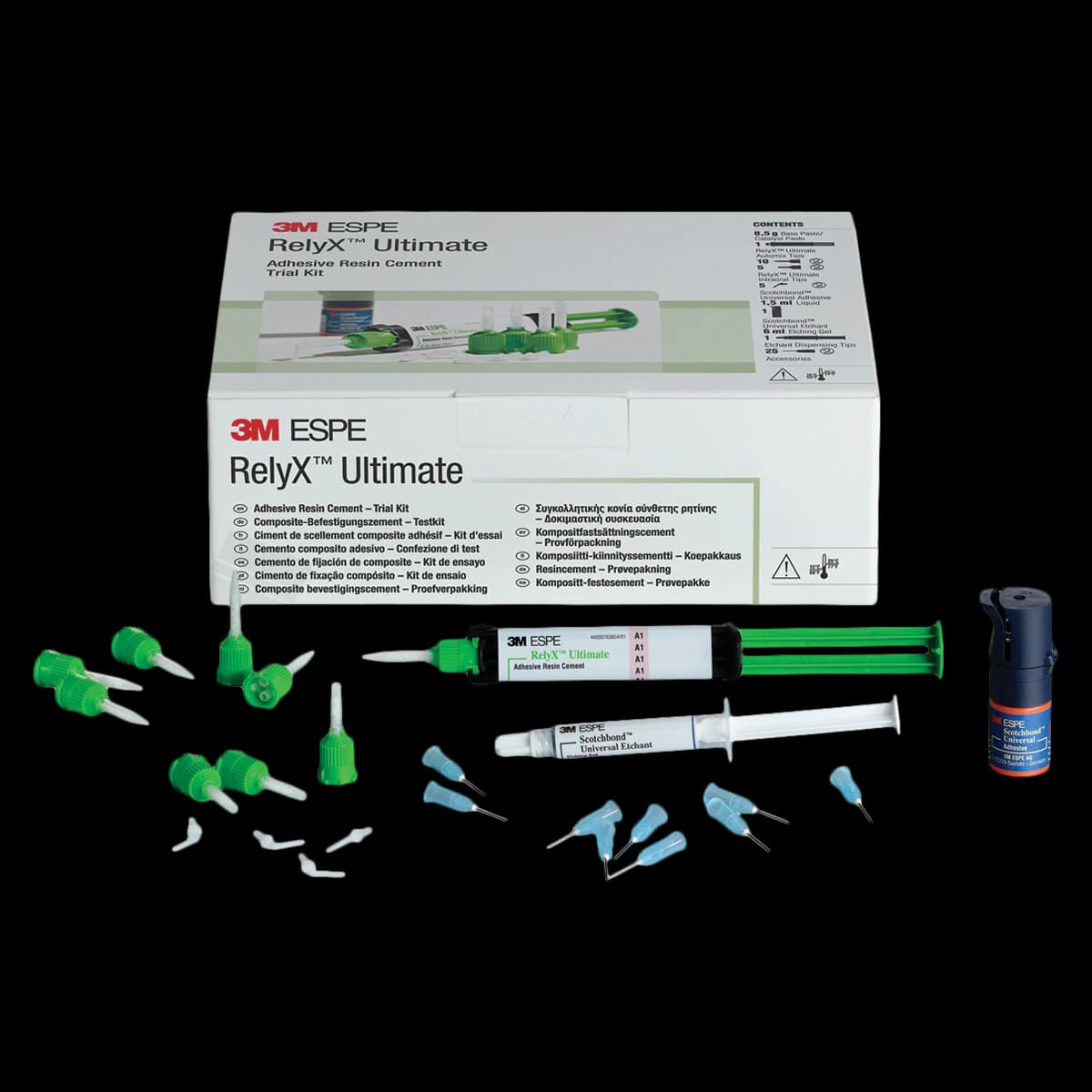 3M RelyX Ultimate Adhesive Resin Cement Trial Kit, Shade A1, 56894 - 3M™ RelyX™ Ultimate Adhesive Resin Cement A1 Trial Kit - Image 1