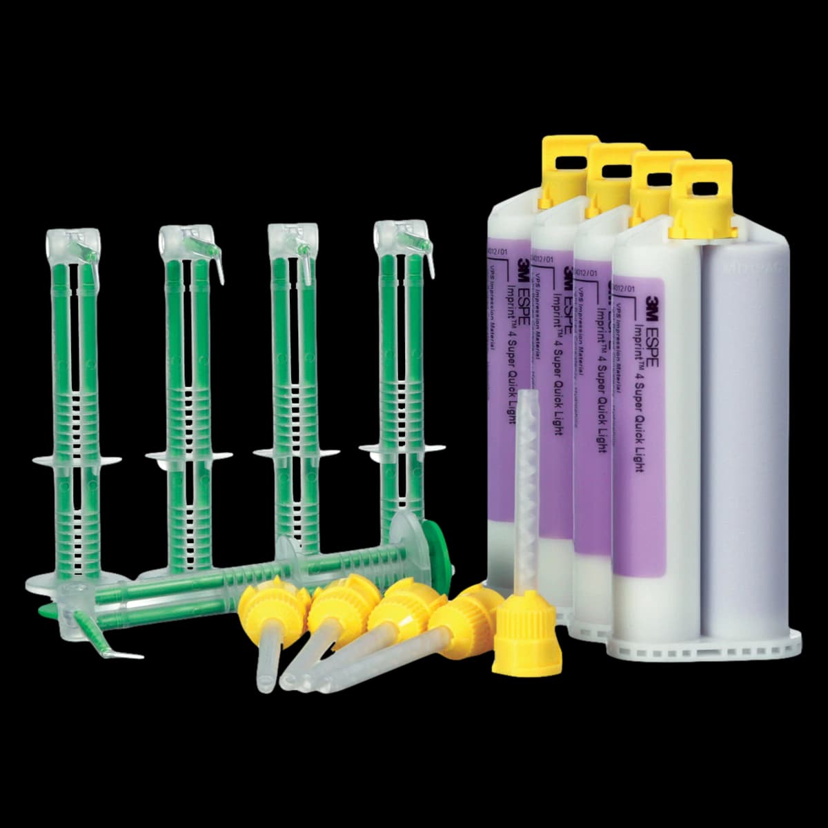 3M Imprint 4 Super Quick Light Body VPS Impression Material Refill, 50 ml Garant Cartridges, Purple, 4/Pk, 71490 - Imprint 4 Super Quick Light VPS Impression Material 4Pk - Image 1