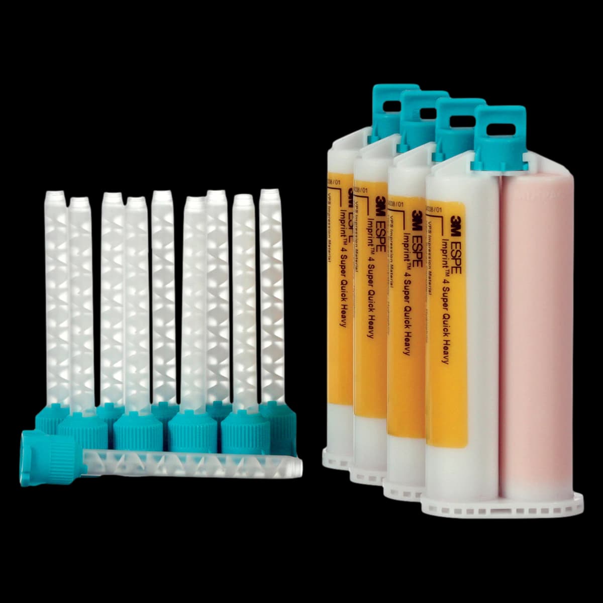 3M Imprint 4 VPS Impression Material, Super Quick Heavy Body, Garant Cartridge Refill, 50 ml, Yellow, 4/Pk, 71493 - Imprint 4 Heavy Super Quick VPS Impression Material Refill 4Pk - Image 1