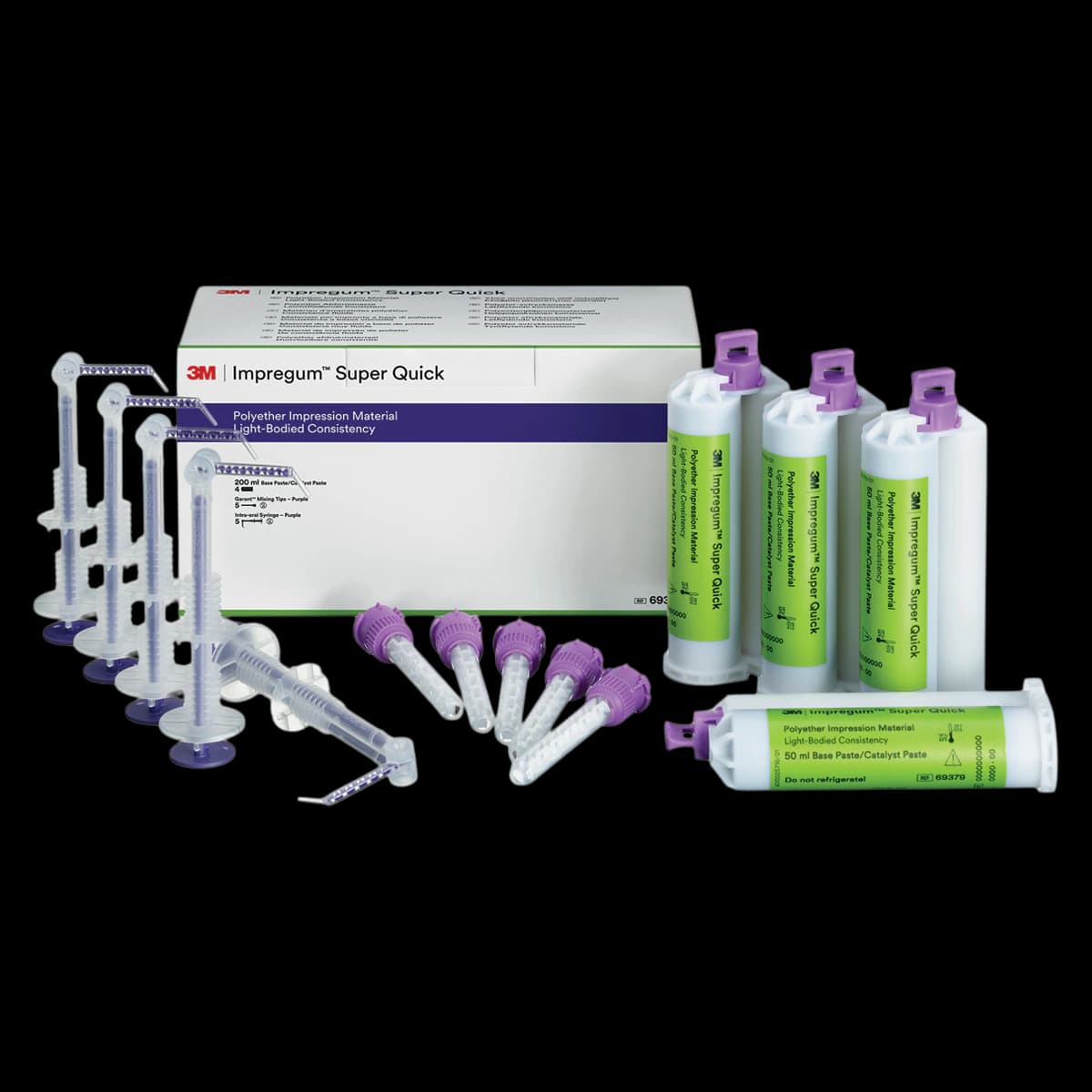 3M Impregum Super Quick Polyether Impression Material, Light Body Refill, 50 mL Cartridges, 4/Pk, 69379 - Impregum Super Quick Polyether Impression Material Light Body Refill - Image 1