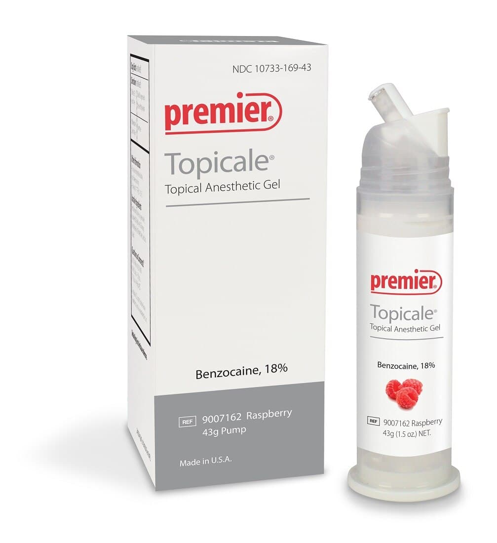 Topicale Topical Anesthetic Gel Pump, Raspberry, 18% Benzocaine, 43g, 9007142 - Topicale Gel Raspberry 43gm Pump 9007142 - Image 1
