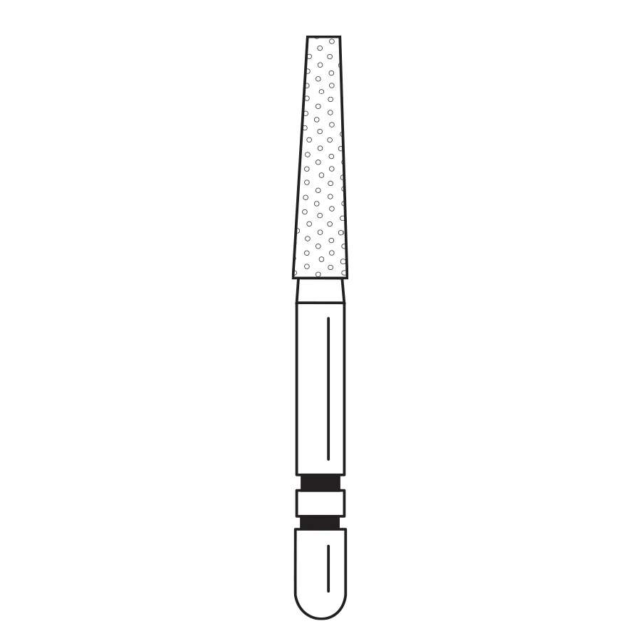 Two Striper TSZtech Diamond Bur Friction Grip 703.8KR ZM Flat End Taper, 5/Pk, 2015672 - Two Striper® TSZtech Diamond Bur Friction Grip 703.8KR ZM Taper Pack of 5 - Image 1