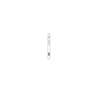 Two Striper TS2000 Diamond Bur, Coarse, Flame, Friction Grip, #2010.8, 1.6 mm Diameter, 8.0 mm Length, 5/Pkg, 2000108 - Two Striper® TS2000™ Diamonds - 2010.8 - Image 1