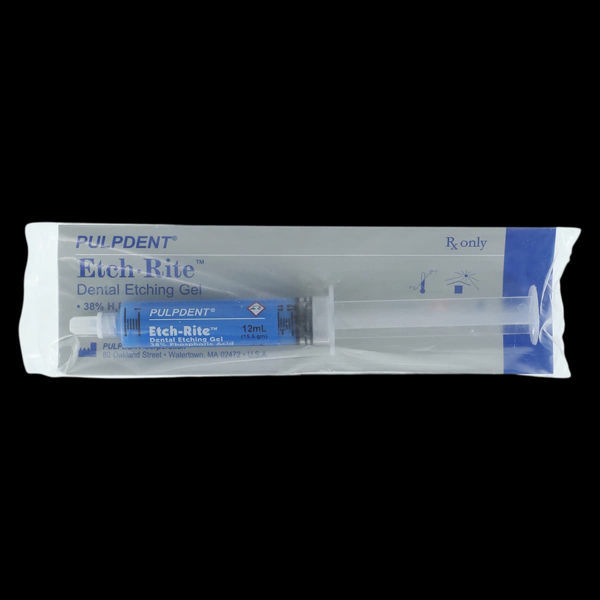Etch-Rite™ Etching Gel, 38% Phosphoric Acid, 12 mL Syringe Refill, Blue, ET-12 - Etch-Rite™ 12mL Syringe Gel - Image 1