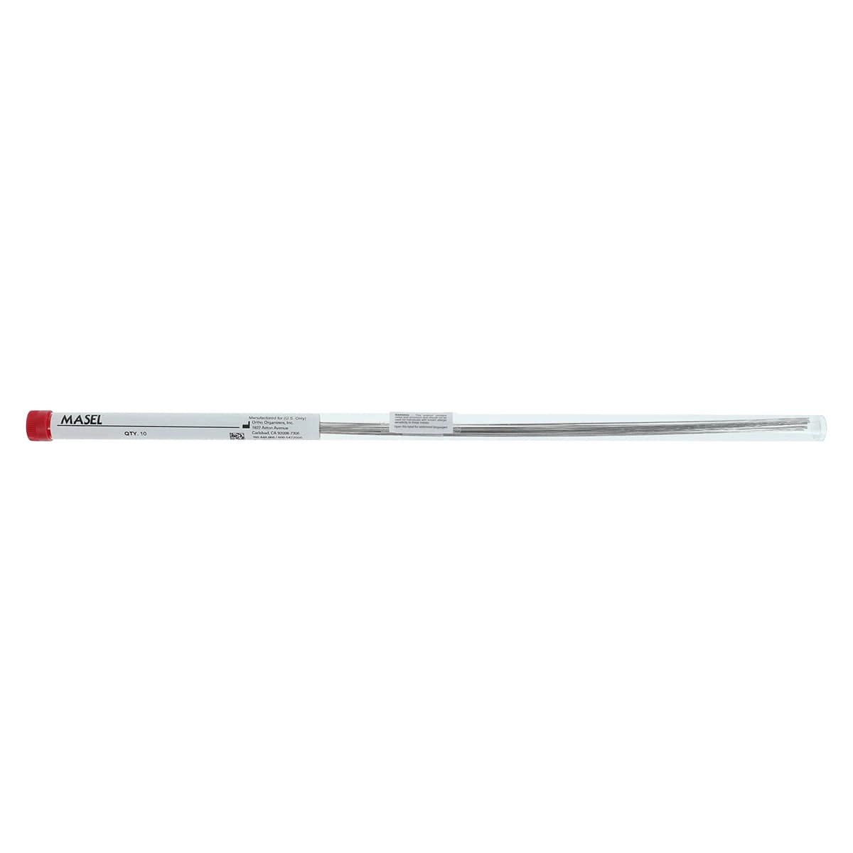 Masel Stainless Steel Round Spring Tempered Archwire, 14" Length, 0.032" Diameter (20 Gauge), Pack of 10 - Wire Rd SS 14" SprngTempr 20Ga - Image 1