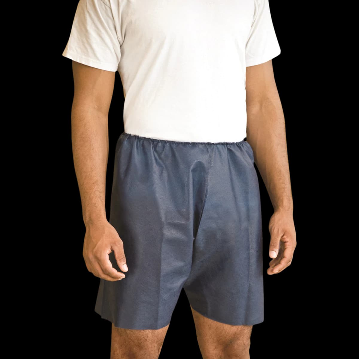 MediShorts Disposable Exam Shorts, Nonwoven, Blue, Unisex, Large/X-Large, 22 in-48 in Waist, 50/Case, 090946 - Exam Shorts Disposable - Image 1