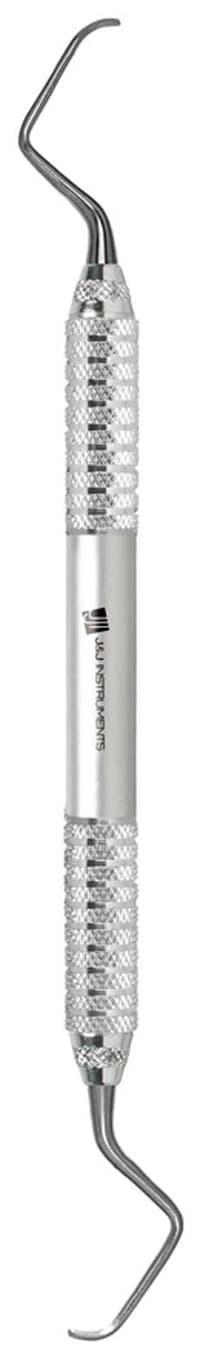 J&J Instruments Silk Gracey Curette #9/10, Double End, 9.5 mm Stainless Steel Handle, 95-690 - Silk™ Curettes – # 9/10 Gracey, Silk™ Handle, Double End - Silk™ Curettes – # 9/10 Gracey, Silk™ Handle, Double End - Image 1